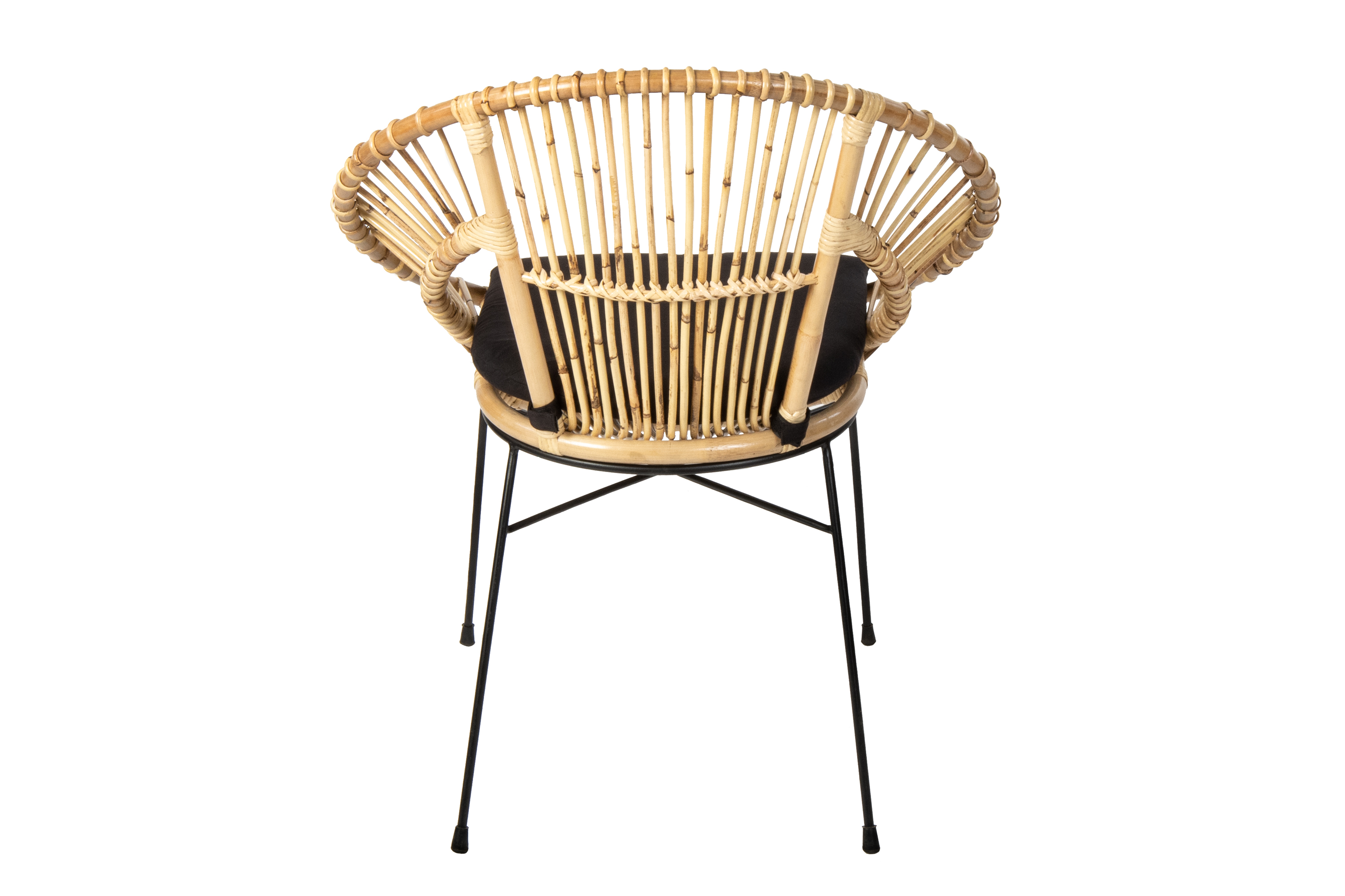 Esszimmerstuhl Korbstuhl Rattan Farbe natur inkl. Sitzkissen GENUA