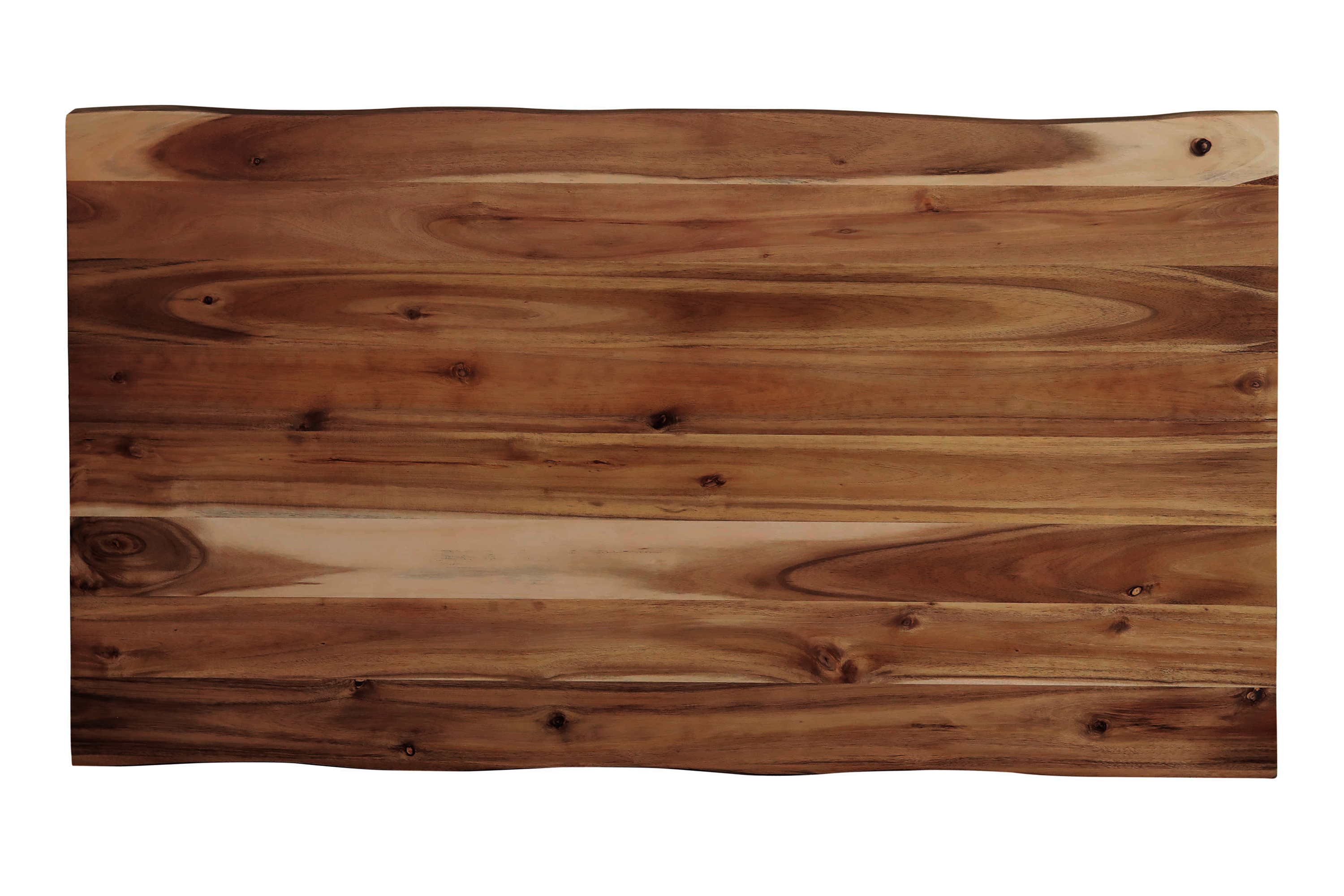 Couchtisch Baumkante 115 x 65 cm Akazie honigfarben schwarz PATRICK