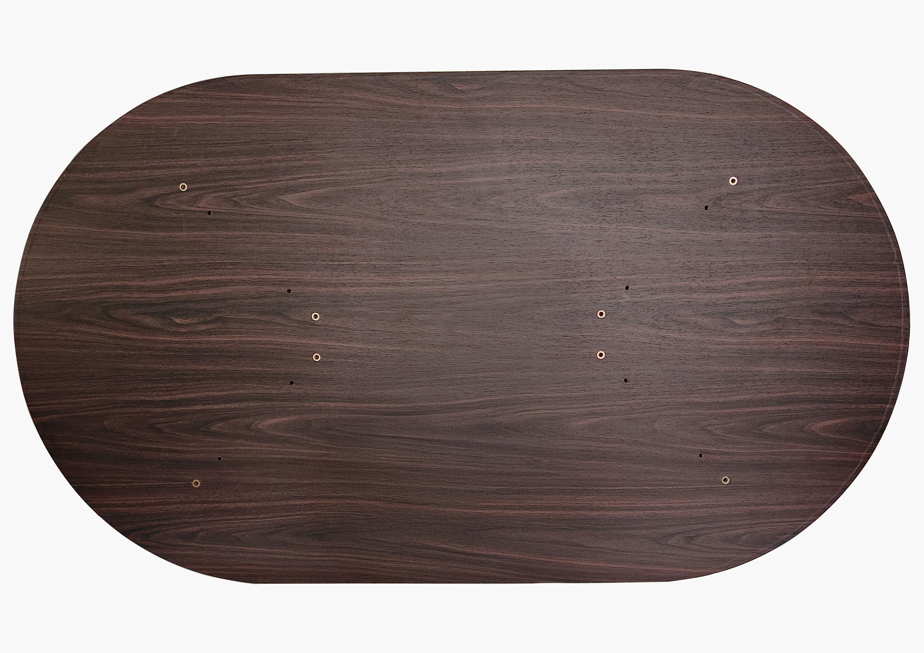 Esstisch 160 x 90 cm Holz Walnuss-Optik gerade Kante oval V-Gestell OVI Esstisch 160 x 90 cm Holz Walnuss-Optik gerade Kante oval V-Gestell OVI