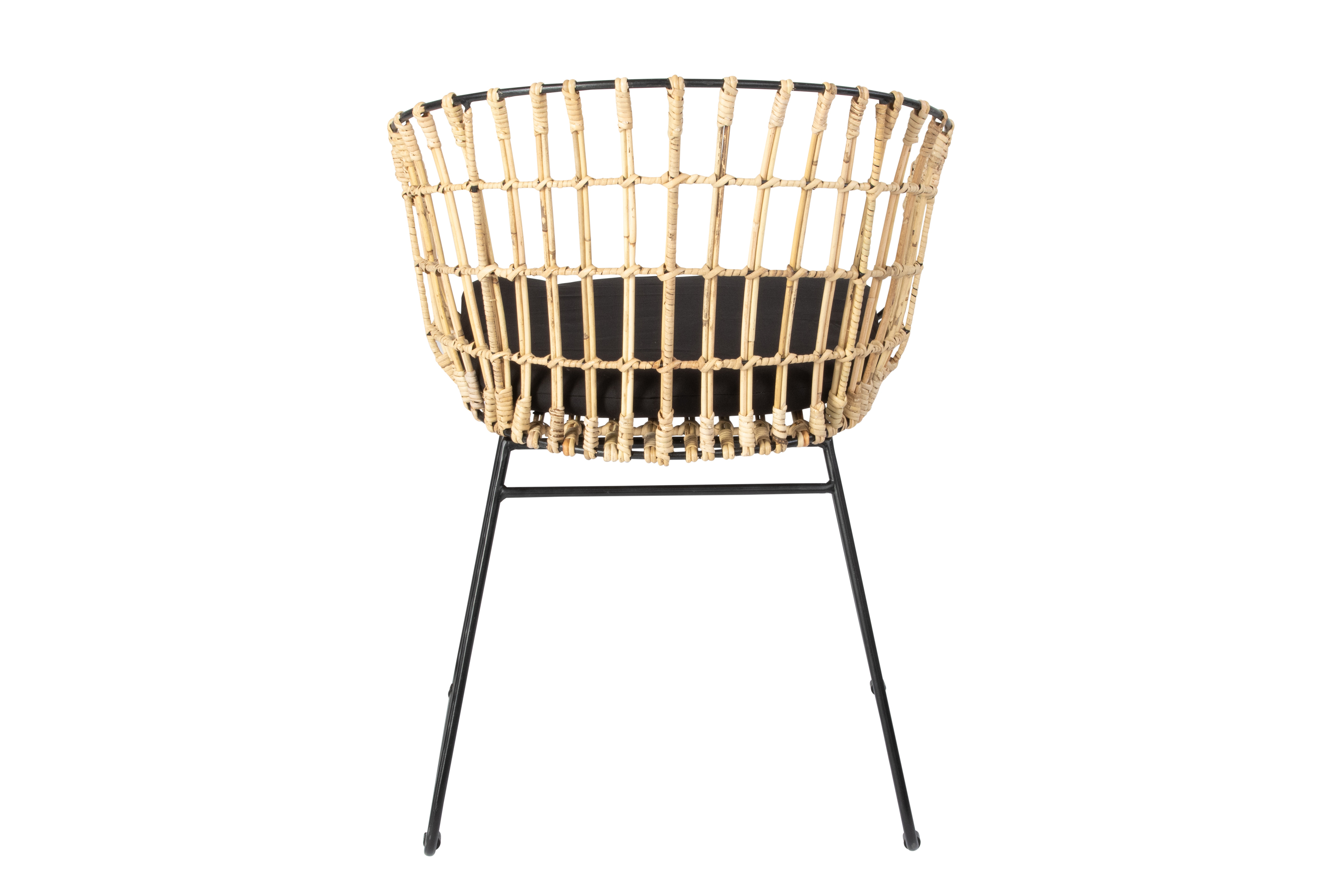 Esszimmerstuhl Armlehnenstuhl Rattan Farbe natur inkl. Kissen LIMA