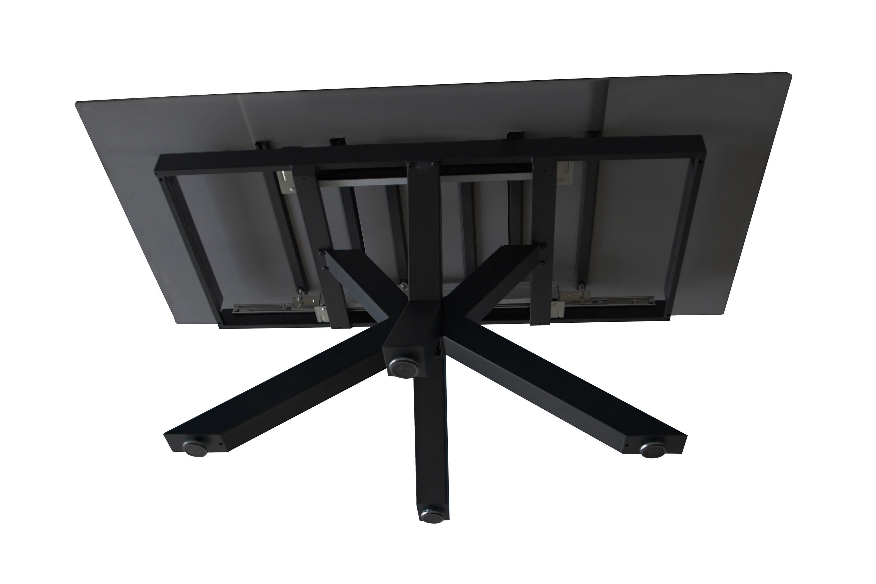Esstisch Keramik schwarz 180(260) x 90 ausziehbar Spider-Gestell schwarz MIMO