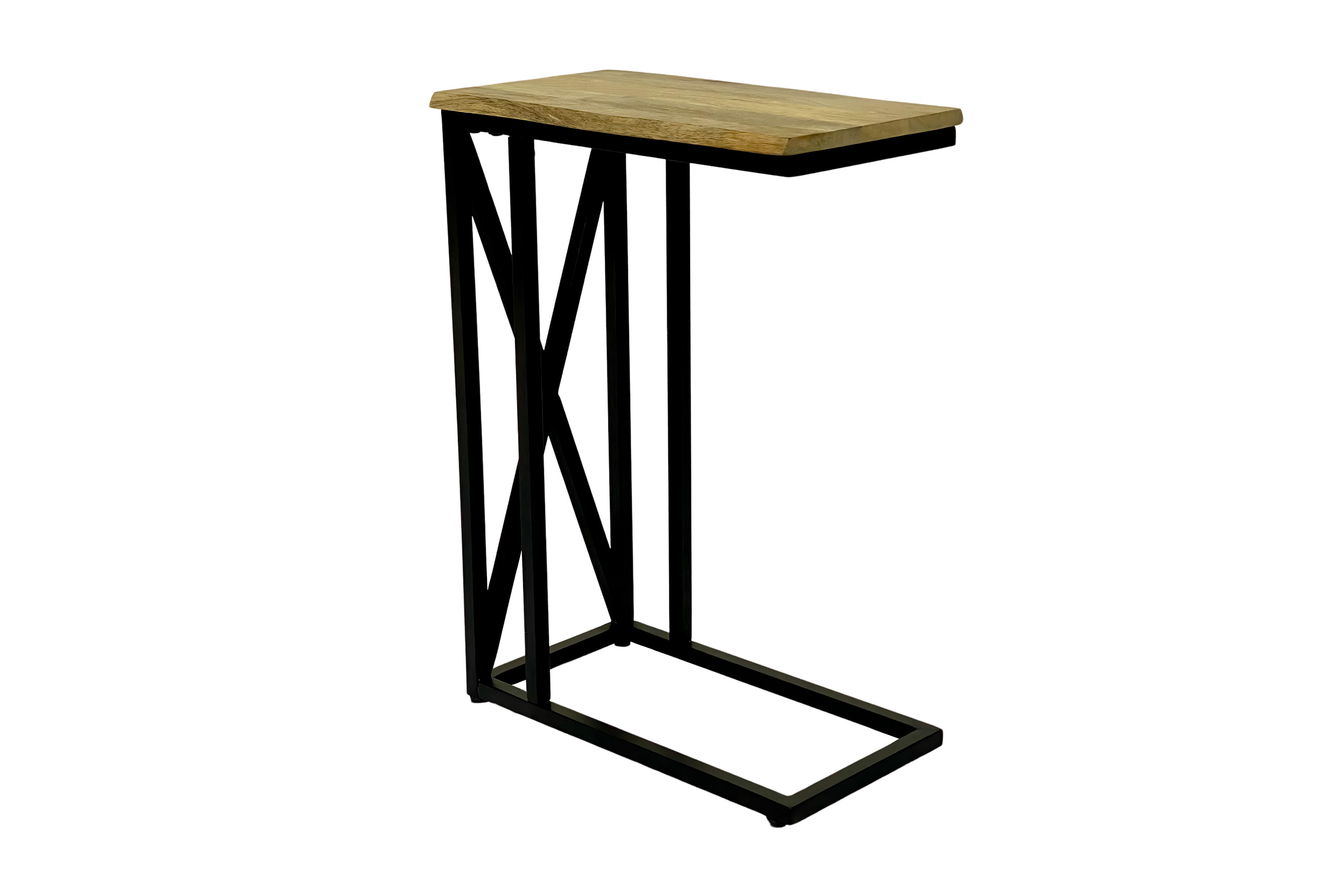 Beistelltisch Laptoptisch massiv Mango 47,5x27x67,5 cm schwarz GRANADA