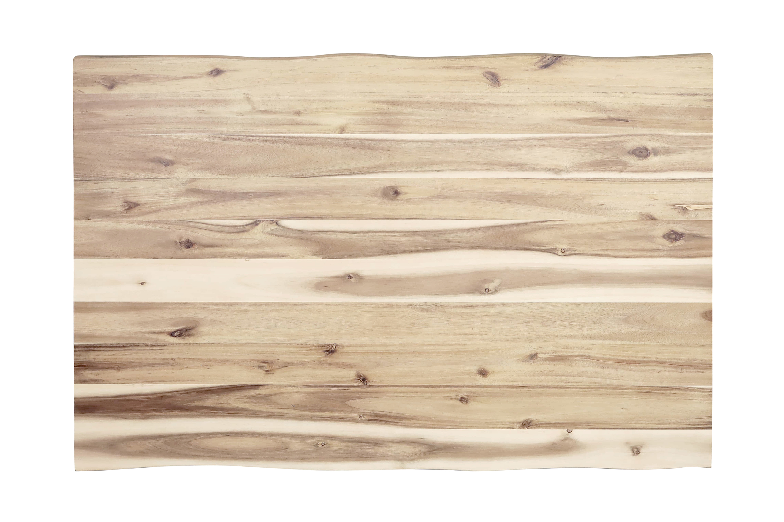 Esstisch Baumkante Akazie naturfarben 120 x 80 cm Spider-Gestell schwarz HARLEY