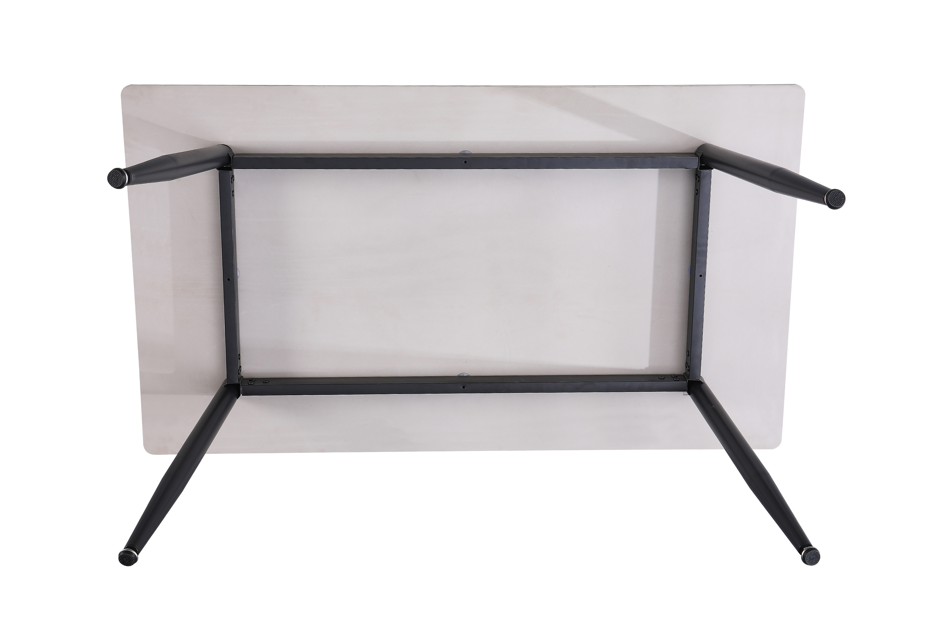 Esstisch Keramik weiß 140 x 80 Vierfuß-Gestell schwarz GÖTEBORG