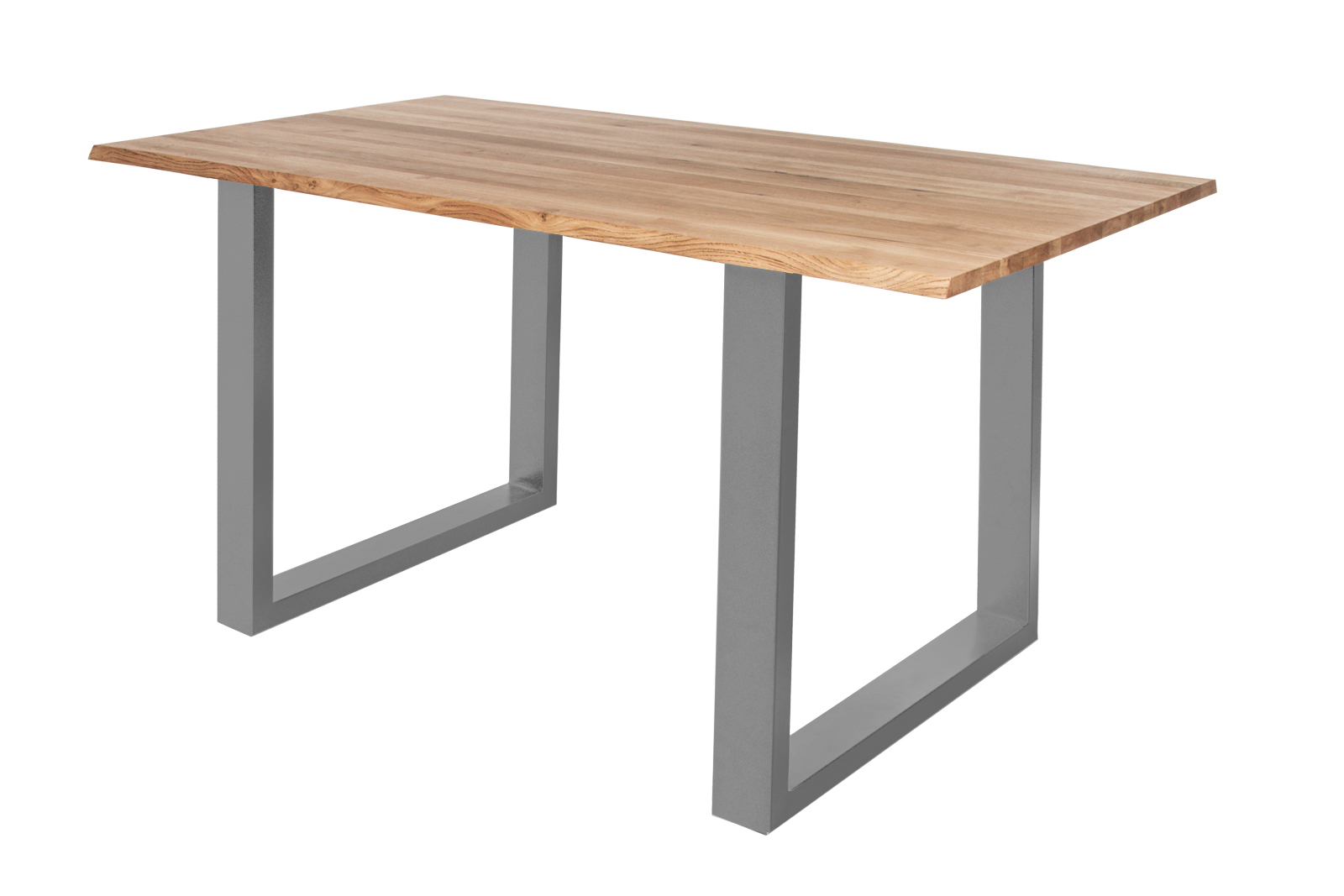 Tischgestell 2er Set Roheisen lackiert & zerlegt 70x10x74 cm silber U-Gestell