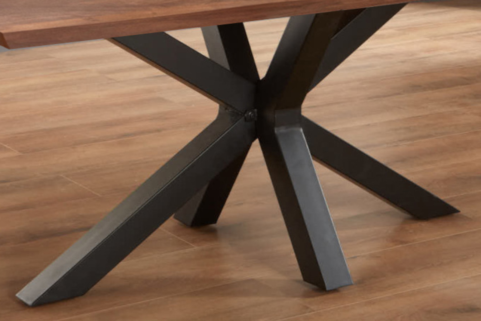 Esstisch Baumkante massiv Akazie nussbaum 140 x 80 schwarz SPYRO