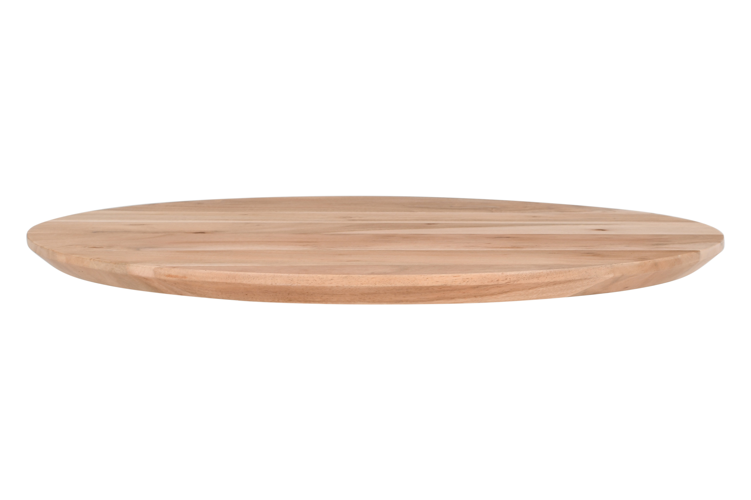 Tischplatte schweizer Kante Akazie natur 60 cm rund Brasilia