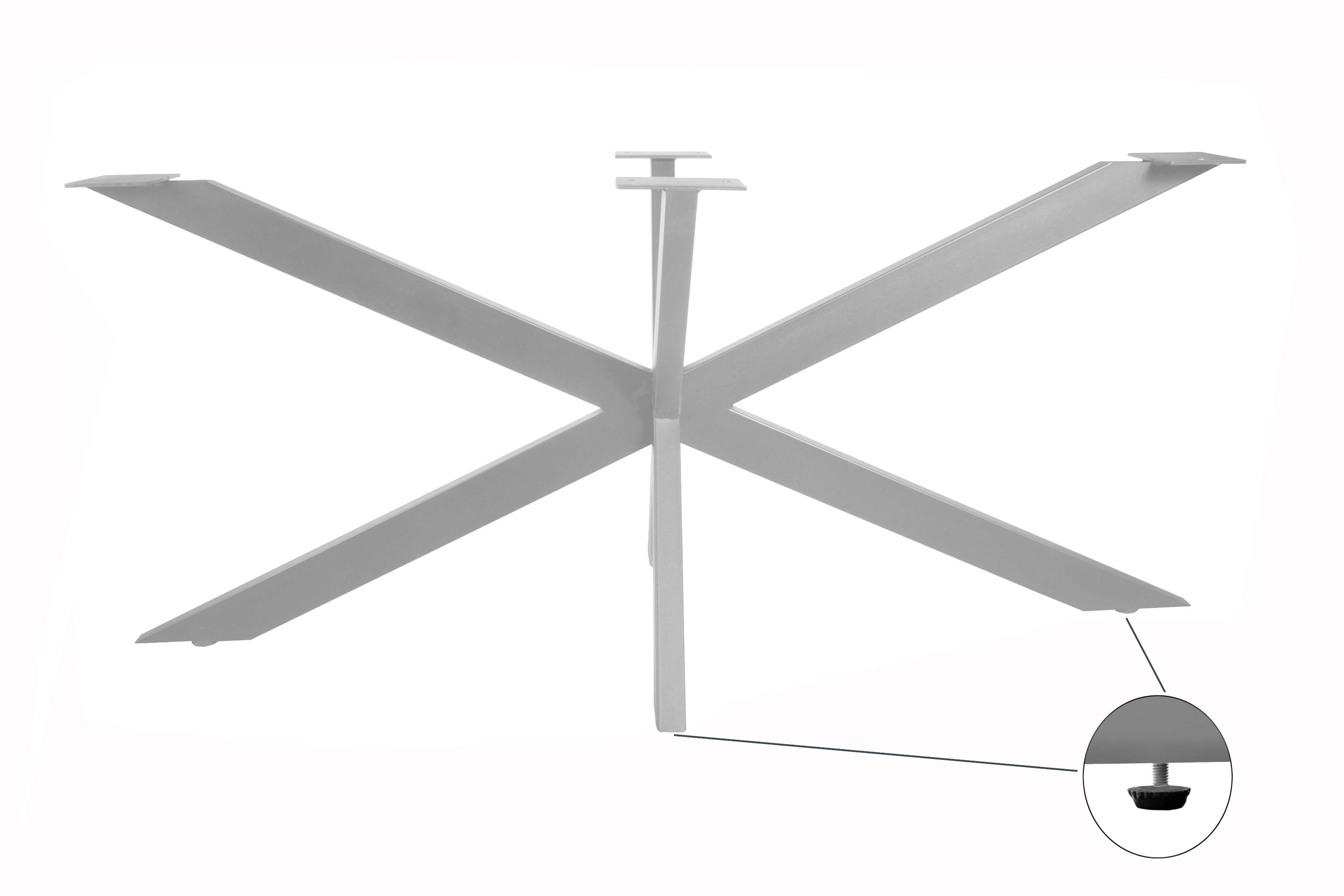 Esstisch Baumkante massiv Akazie Natur 120 x 80 Spider-Gestell silber TIM