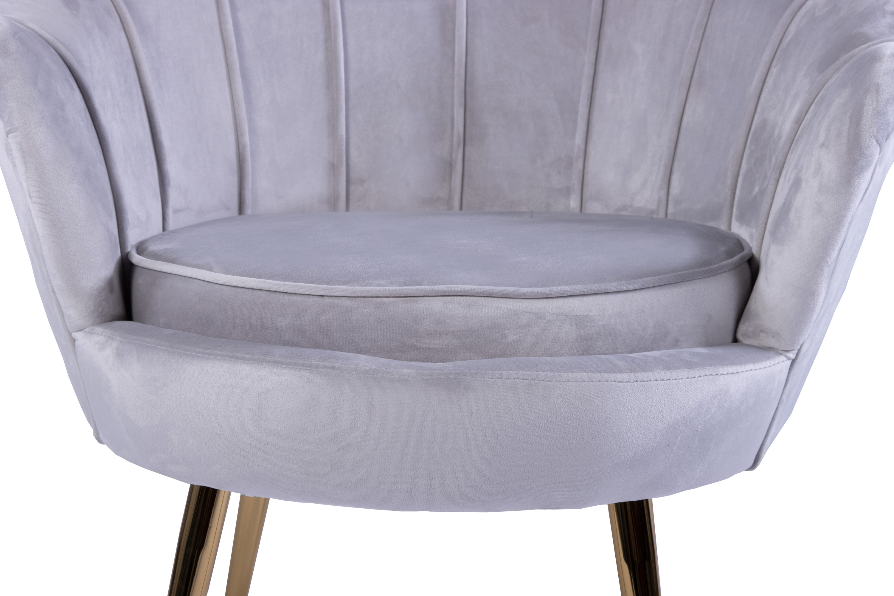  Armlehnsessel Polstersessel Samt Grau Retro-Look BIG CHAIR