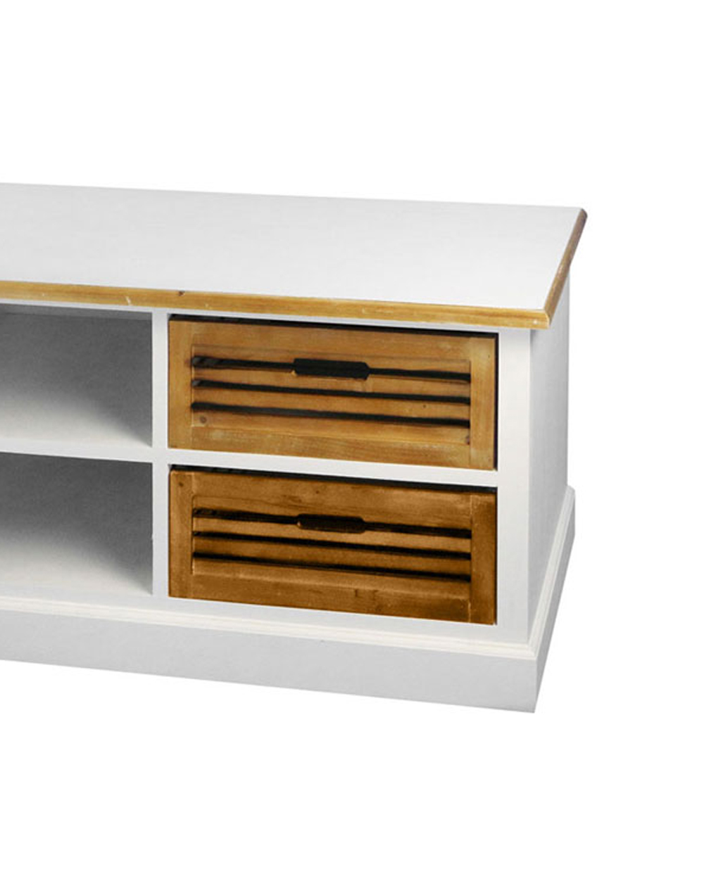 Lowboard weiß 150x43 cm Paulowniaholz TV-Board PARIS II 