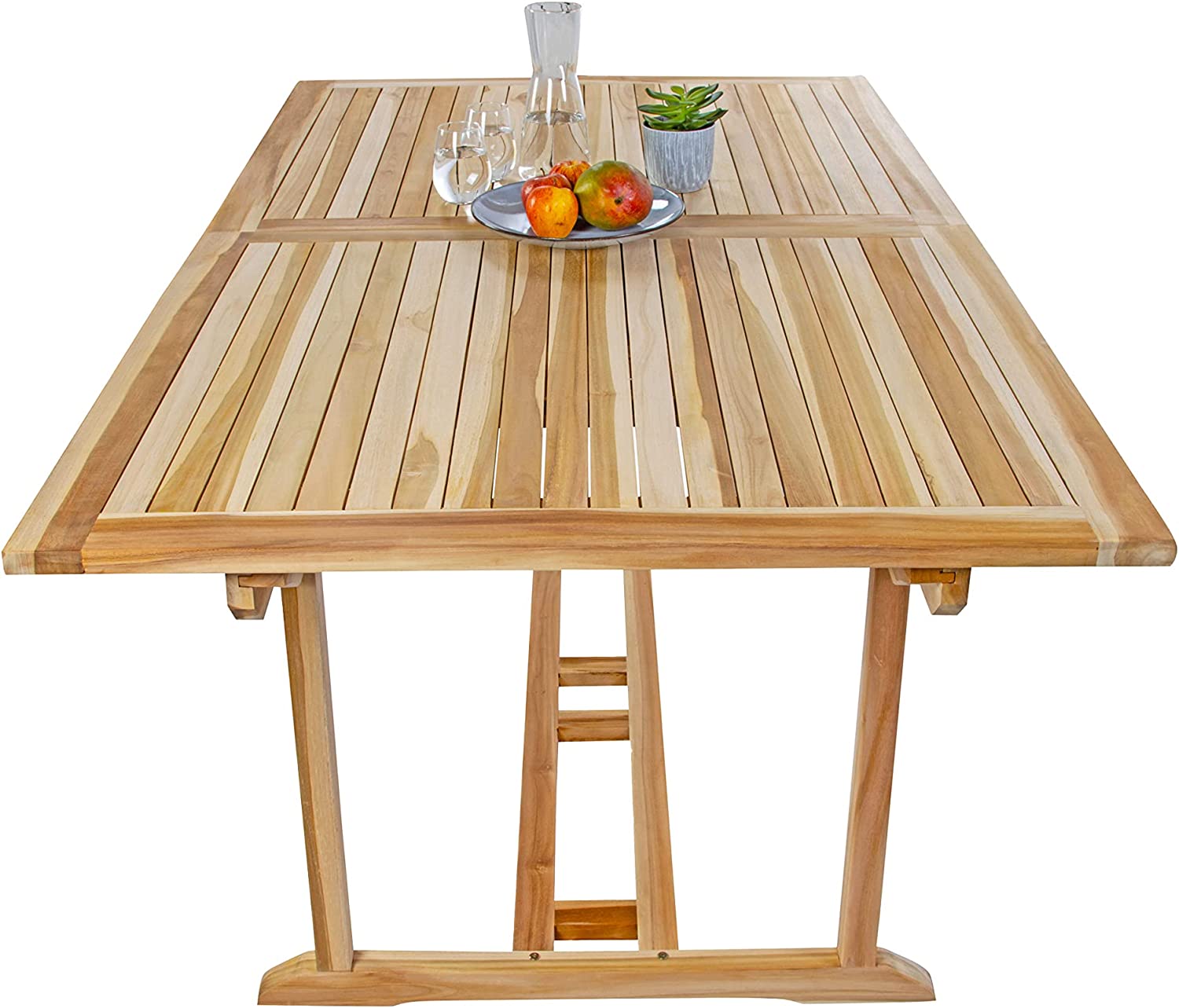  Gartenmöbel Set 9tlg Teak Gartentisch ausziehbar 180-240 cm KUBA/MENORCA
