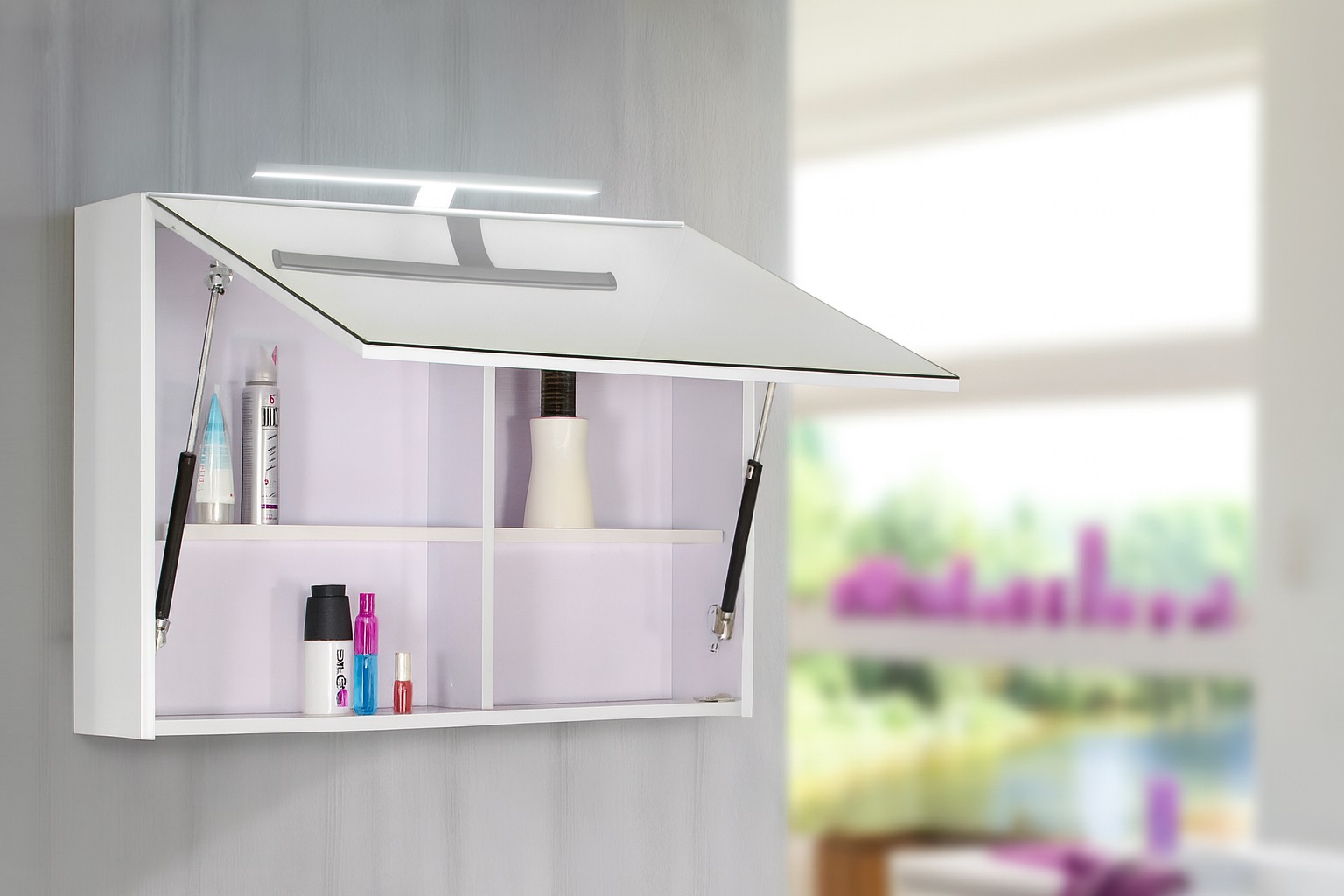 SAM® Badezimmer Spiegelschrank 130 cm Hochglanz weiß ZÜRICH