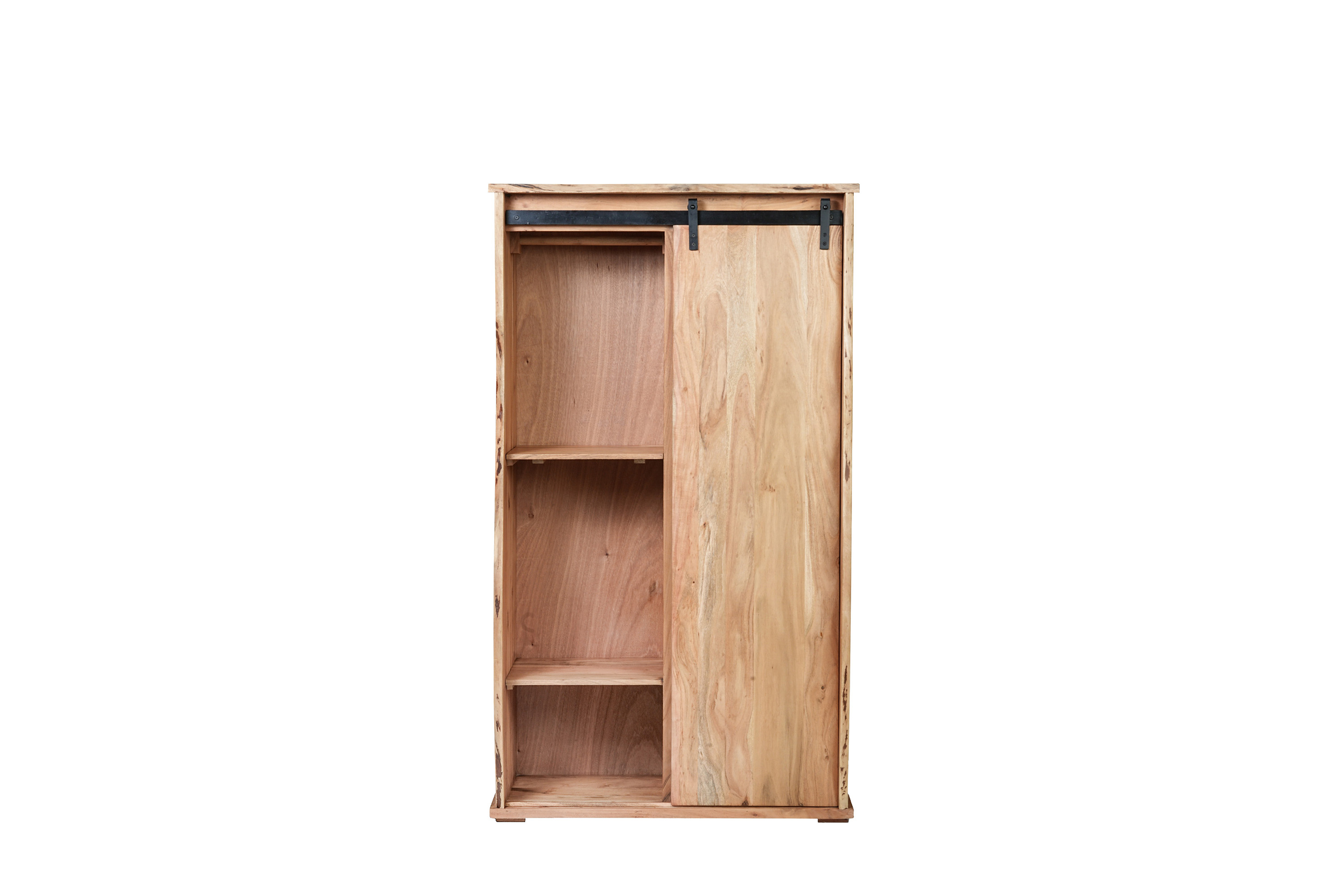 Kleiderschrank Baumkante 100 x 45 x 175 cm Akazienholz massiv naturfarben LIAN I