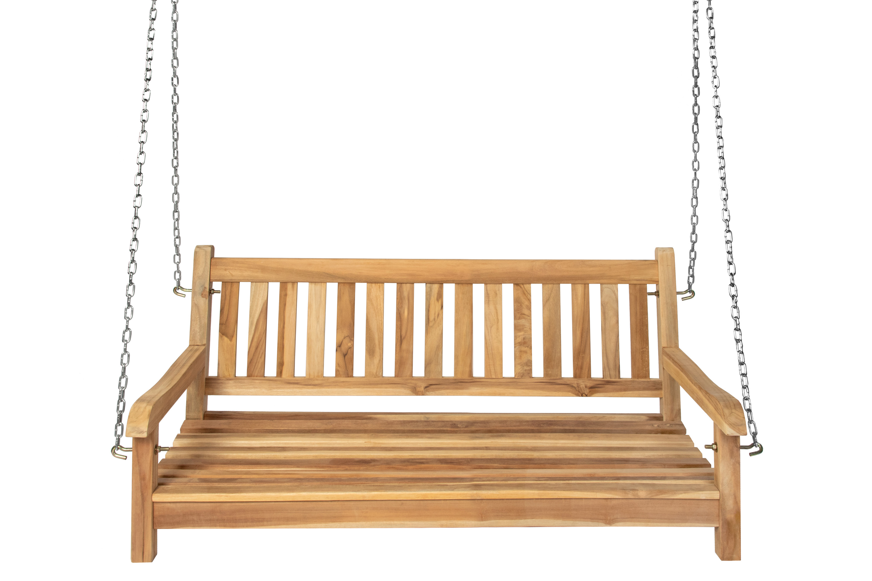 Hollywoodschaukel Gartenschaukel Teak-Holz 120 cm SUSANA