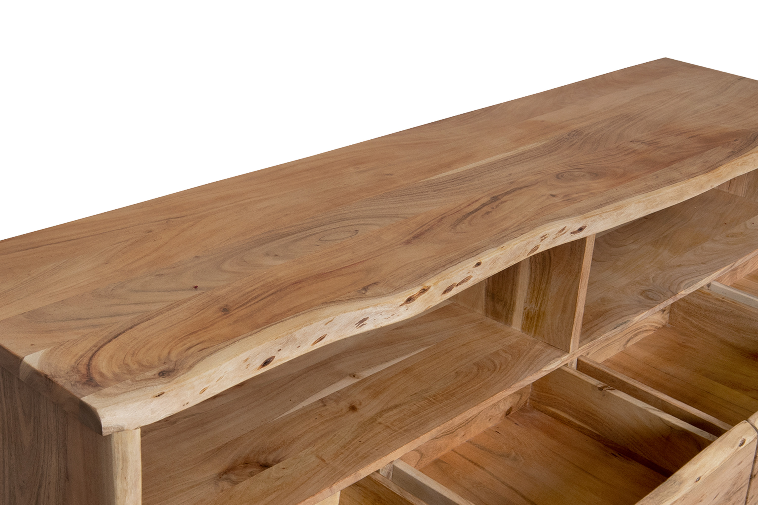 Lowboard TV-Board 190 x 45 x 50 cm Akazienholz massiv naturfarben DAHLIA