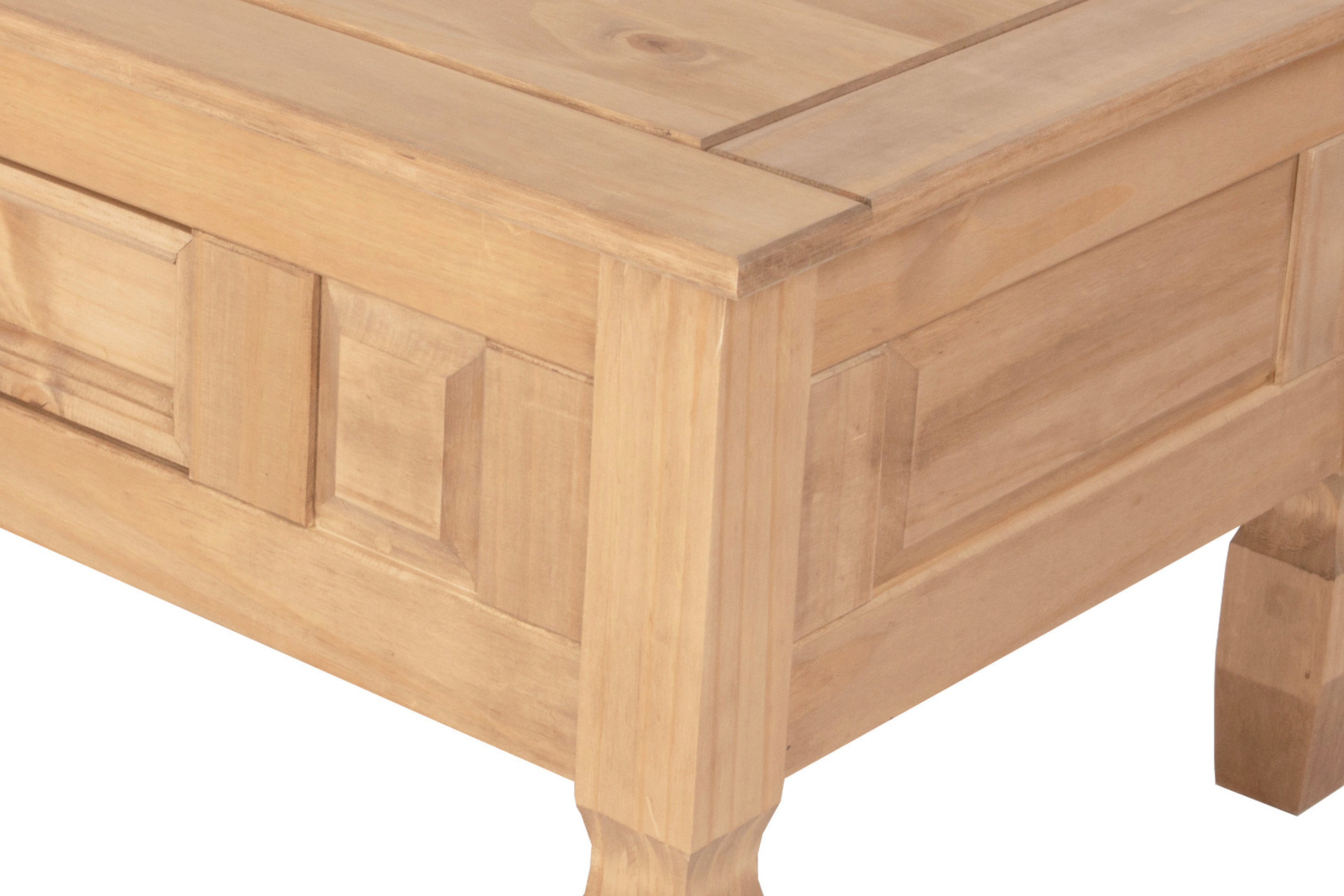 Couchtisch 100 x 60 cm mit Schublade massiv Kiefer natur MEXICO