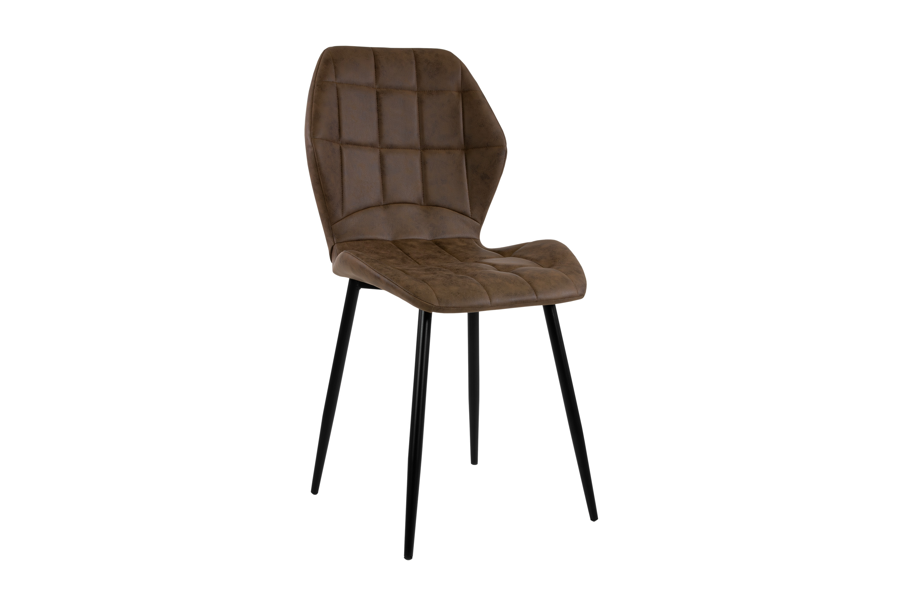 Esszimmerstuhl Schalenstuhl Wildlederoptik Metallfüße schwarz Ivy