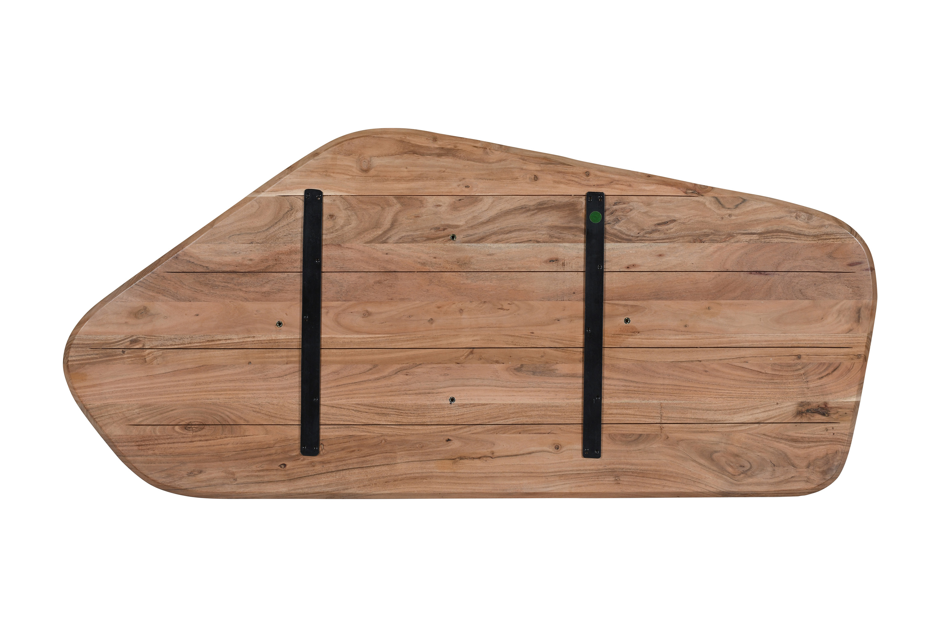 Esstisch 178 x 80 x 77 cm Akazie massiv naturfarben Schweizer Kante Spider-Gestell MILA
