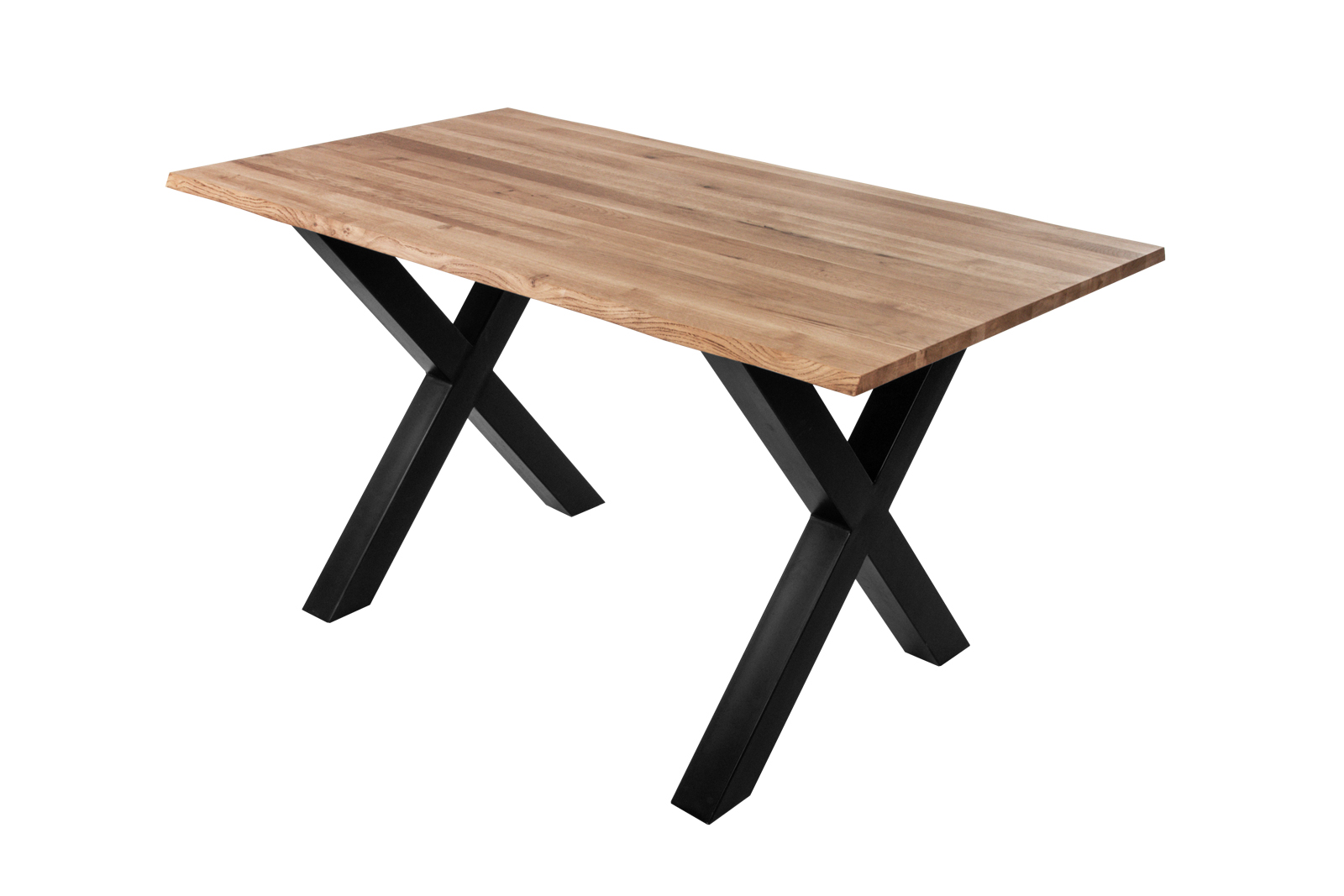 Tischgestell 2er Set Roheisen lackiert & zerlegt 70x10x74 cm schwarz X-Gestell