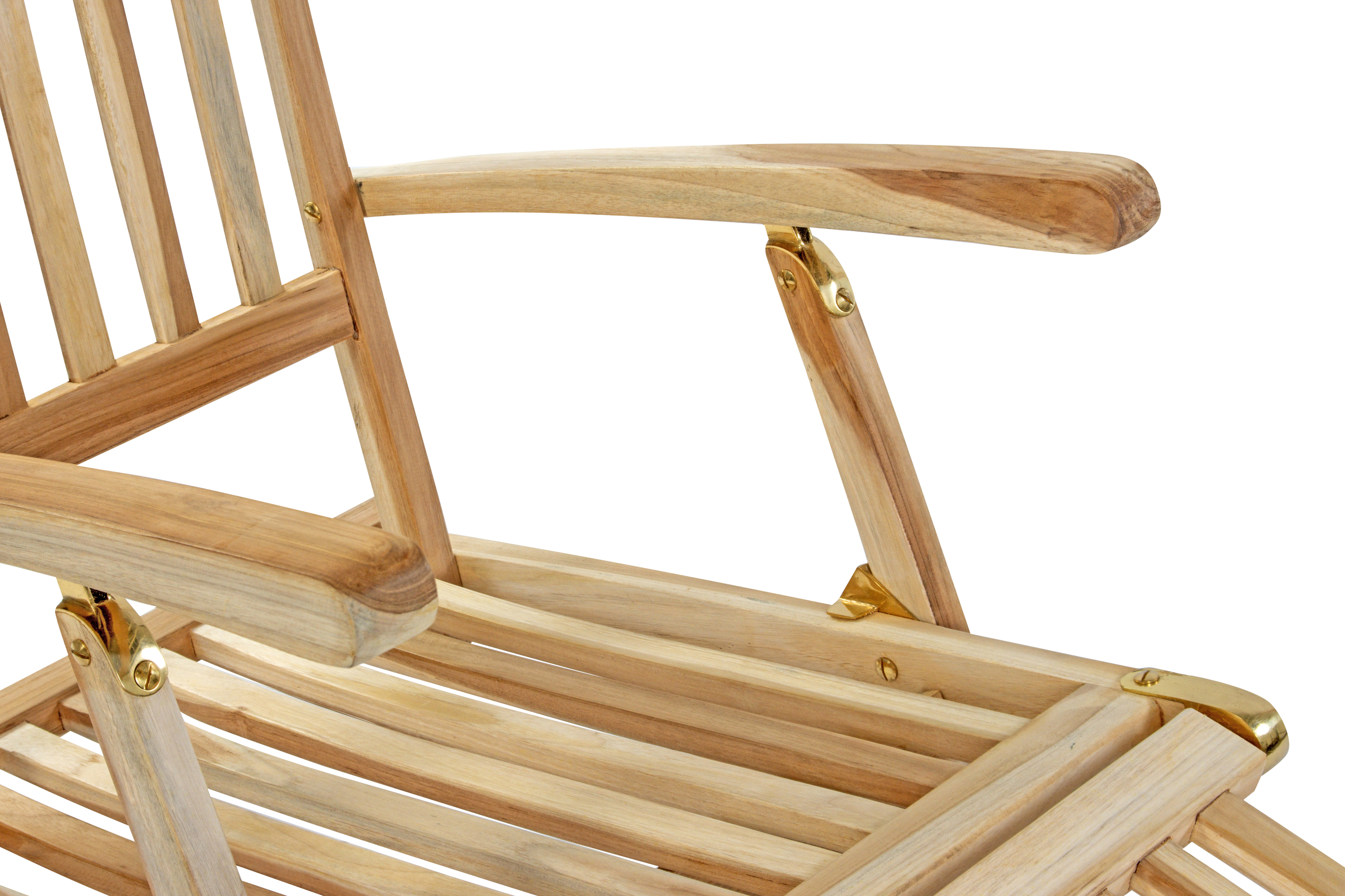 Gartenliege klappbar Teakholz Deckchair 150 cm PUCCON