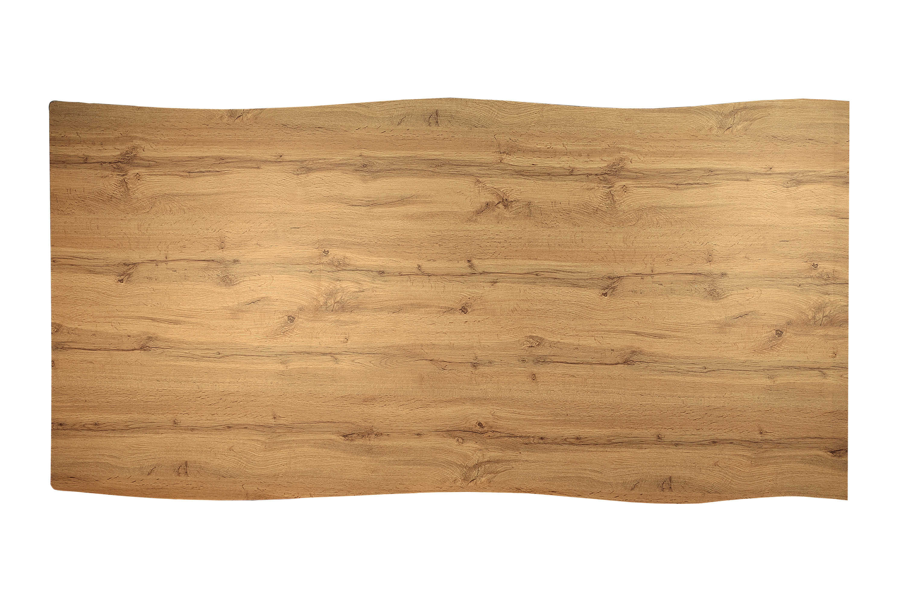 Esstisch Baumkante Holz-Optik Wildeiche 240 x 100 Spider-Gestell schwarz JOSY
