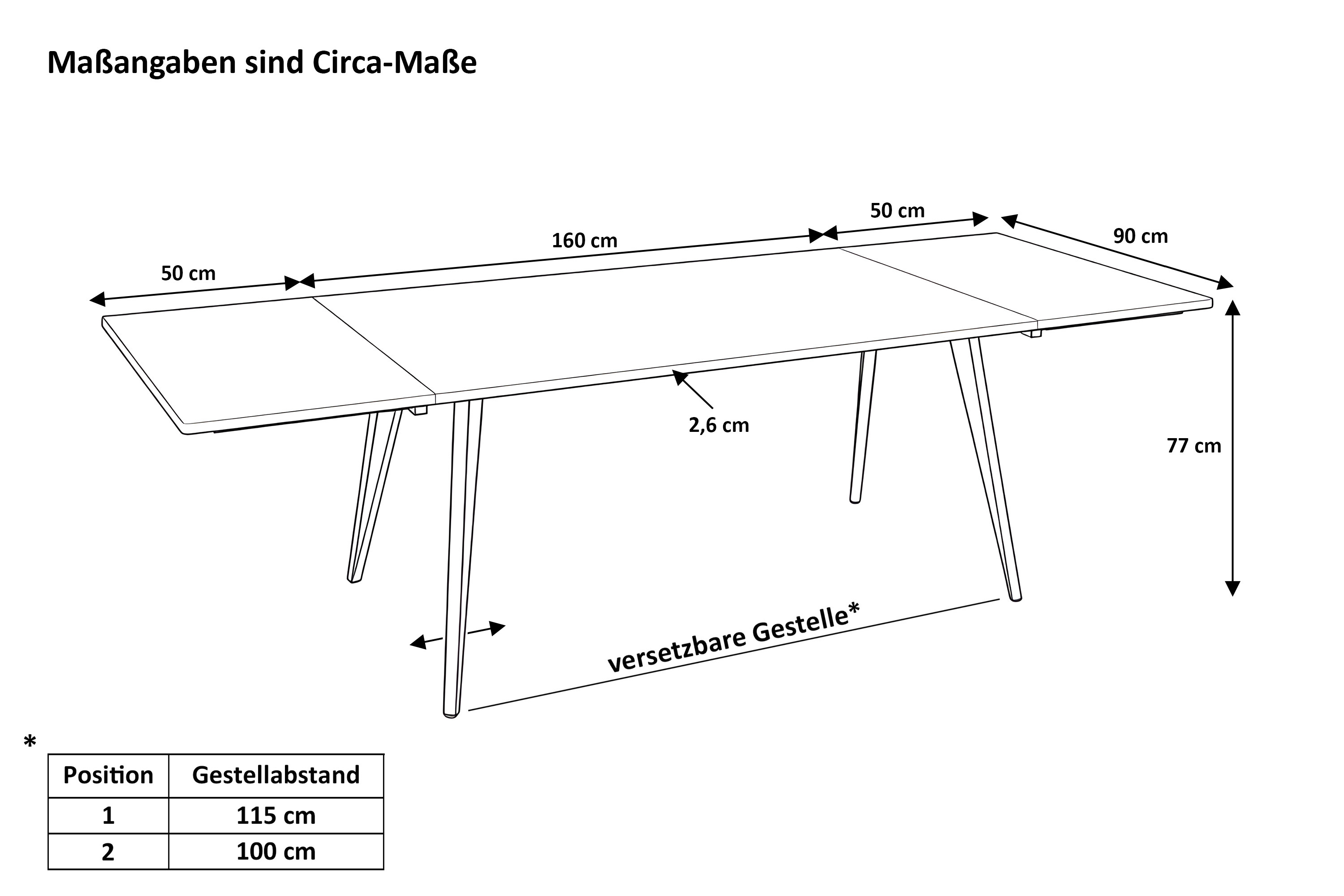 Esstisch Baumkante Akazie nuss 160(260)x90 Ansteckplatten Vierfuß-Gestell silber AVINO