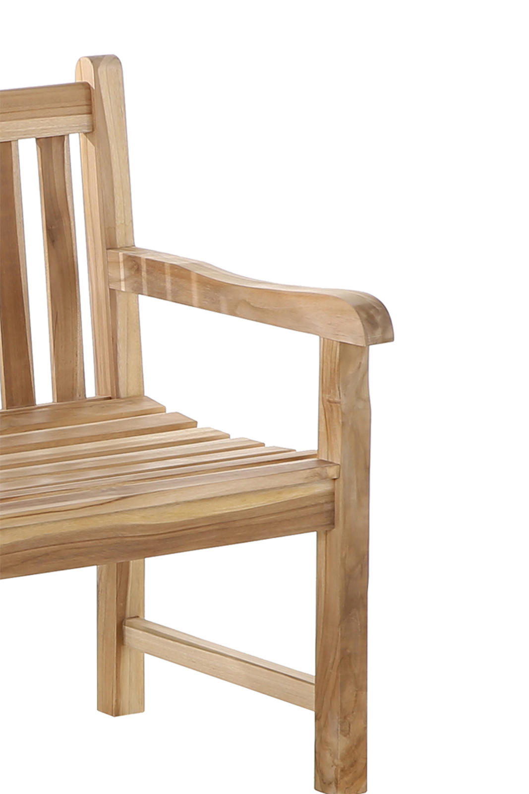 Gartenbank Teak-Holz 120 cm 2 Sitzer JAVA