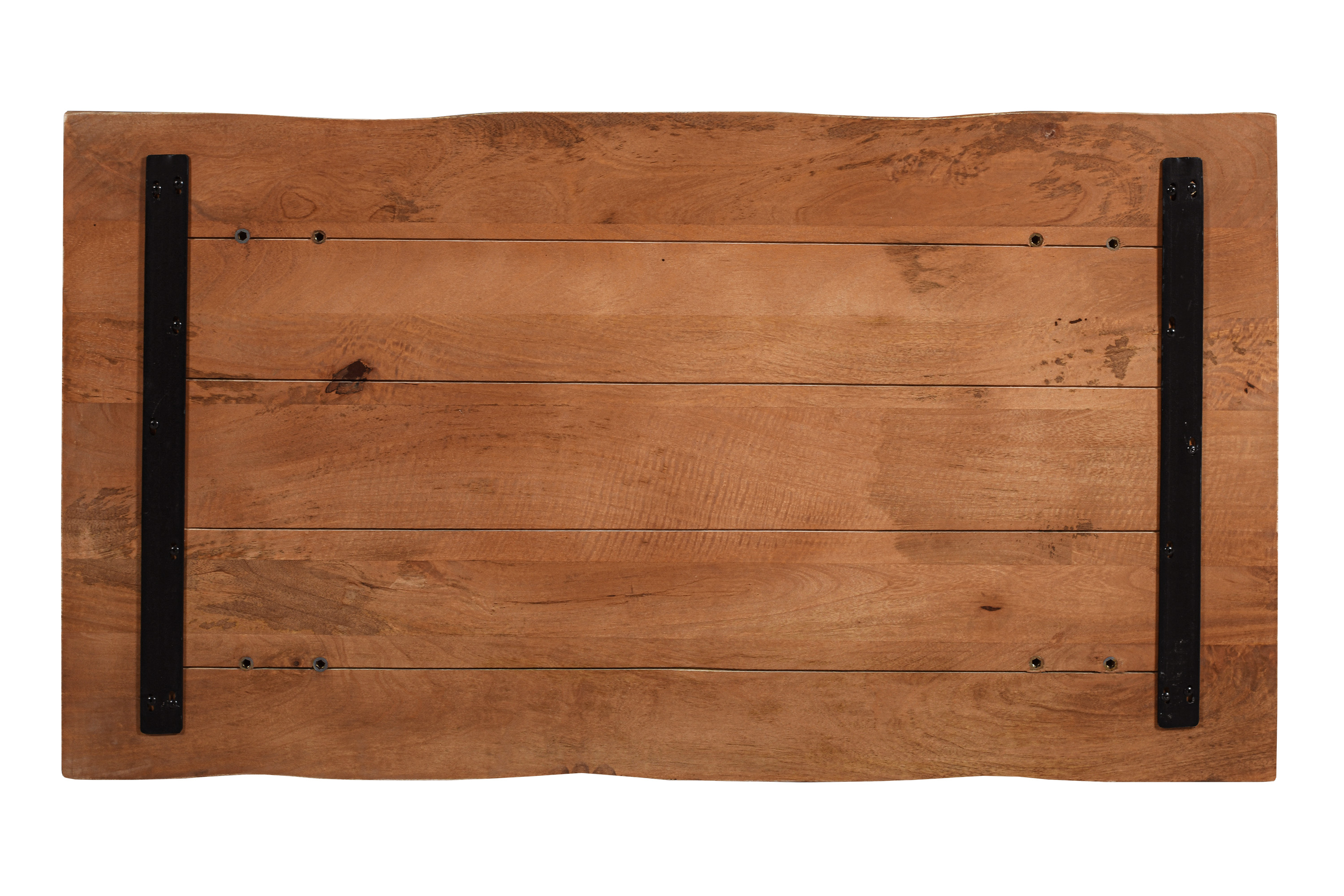 Couchtisch 115 x 65 cm massiv honigfarben Mango silber PATRICK
