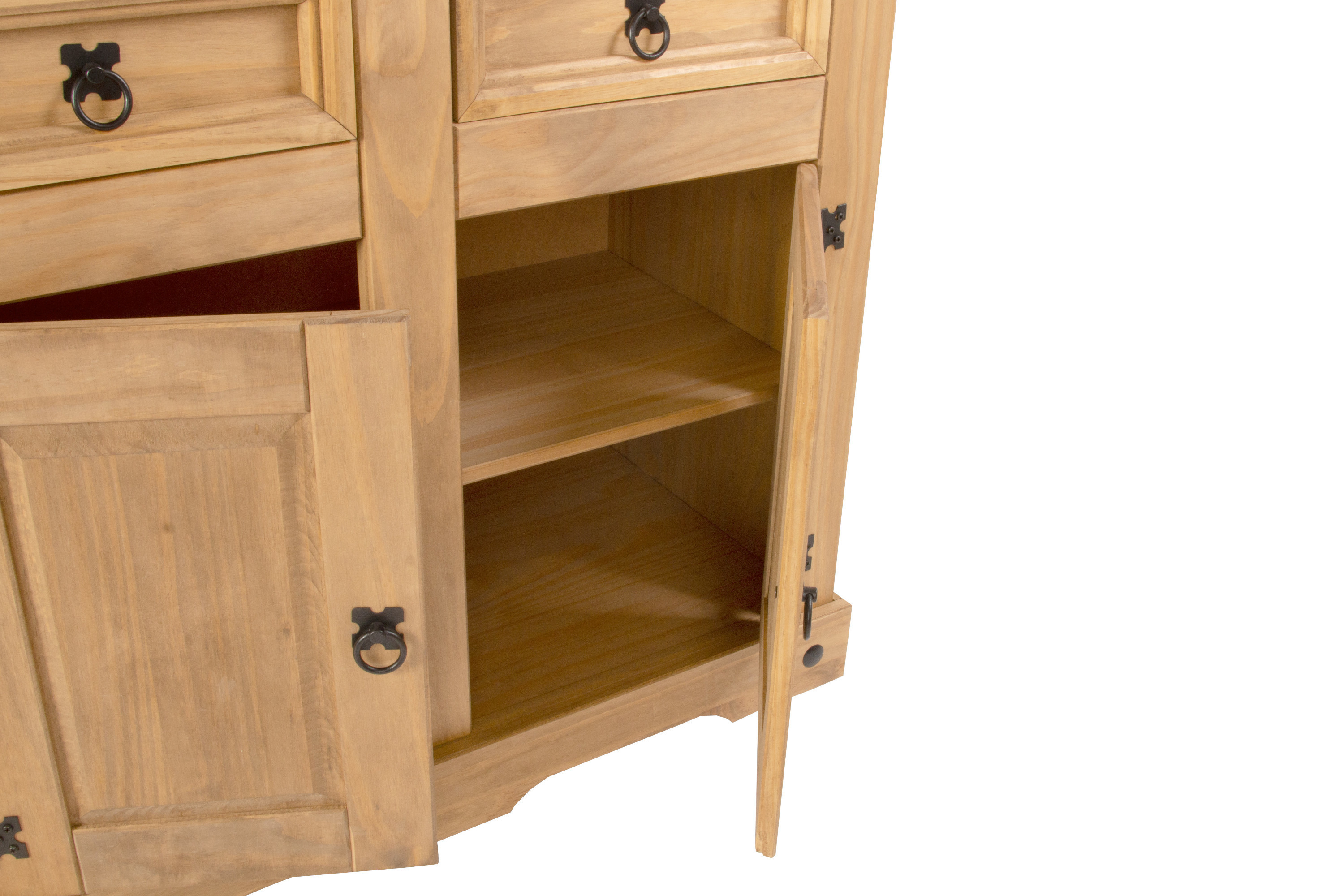 Sideboard Kommode 92 x 84 x 44 cm Kiefer massiv natur MEXICO