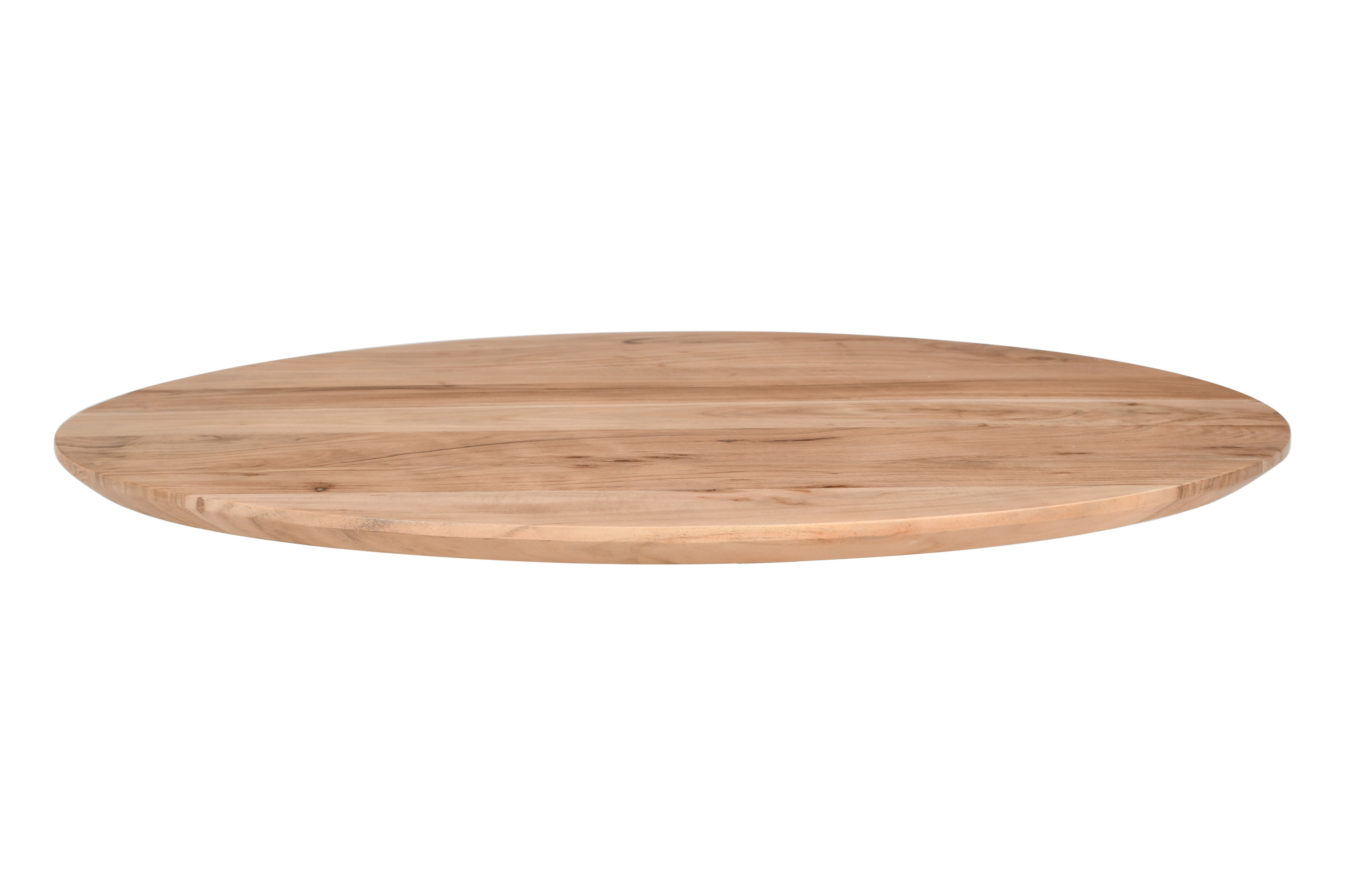 Tischplatte schweizer Kante Akazie natur 80 cm rund Brasilia