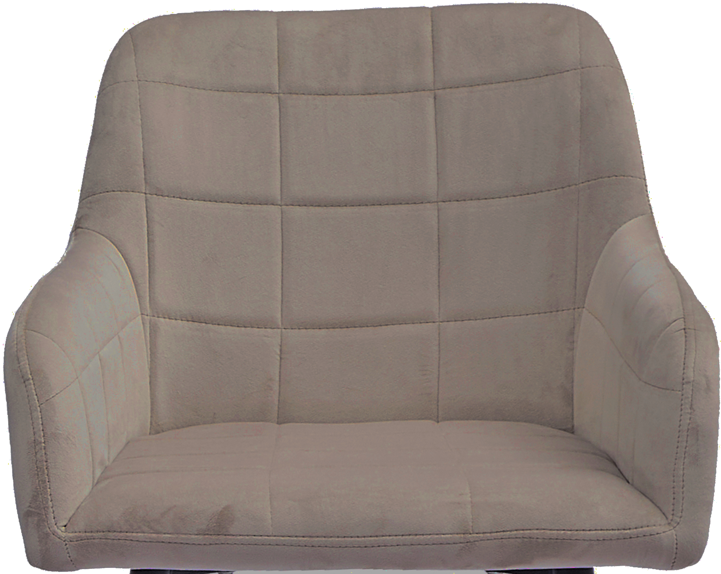  Esszimmer Armlehnstuhl Samt taupe schwarz Metallbeine LARS