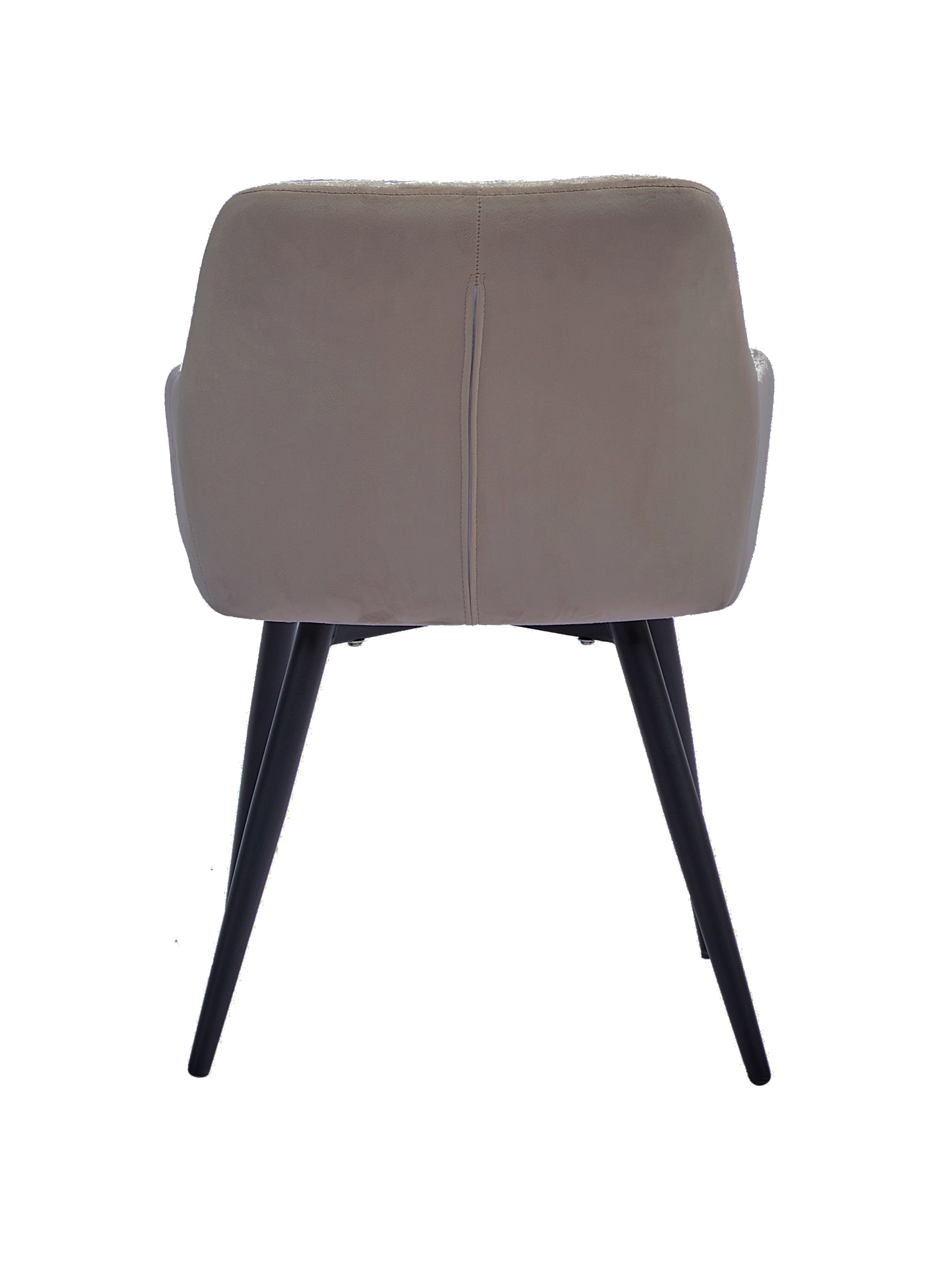  Esszimmer Armlehnstuhl Samt taupe schwarz Metallbeine LARS