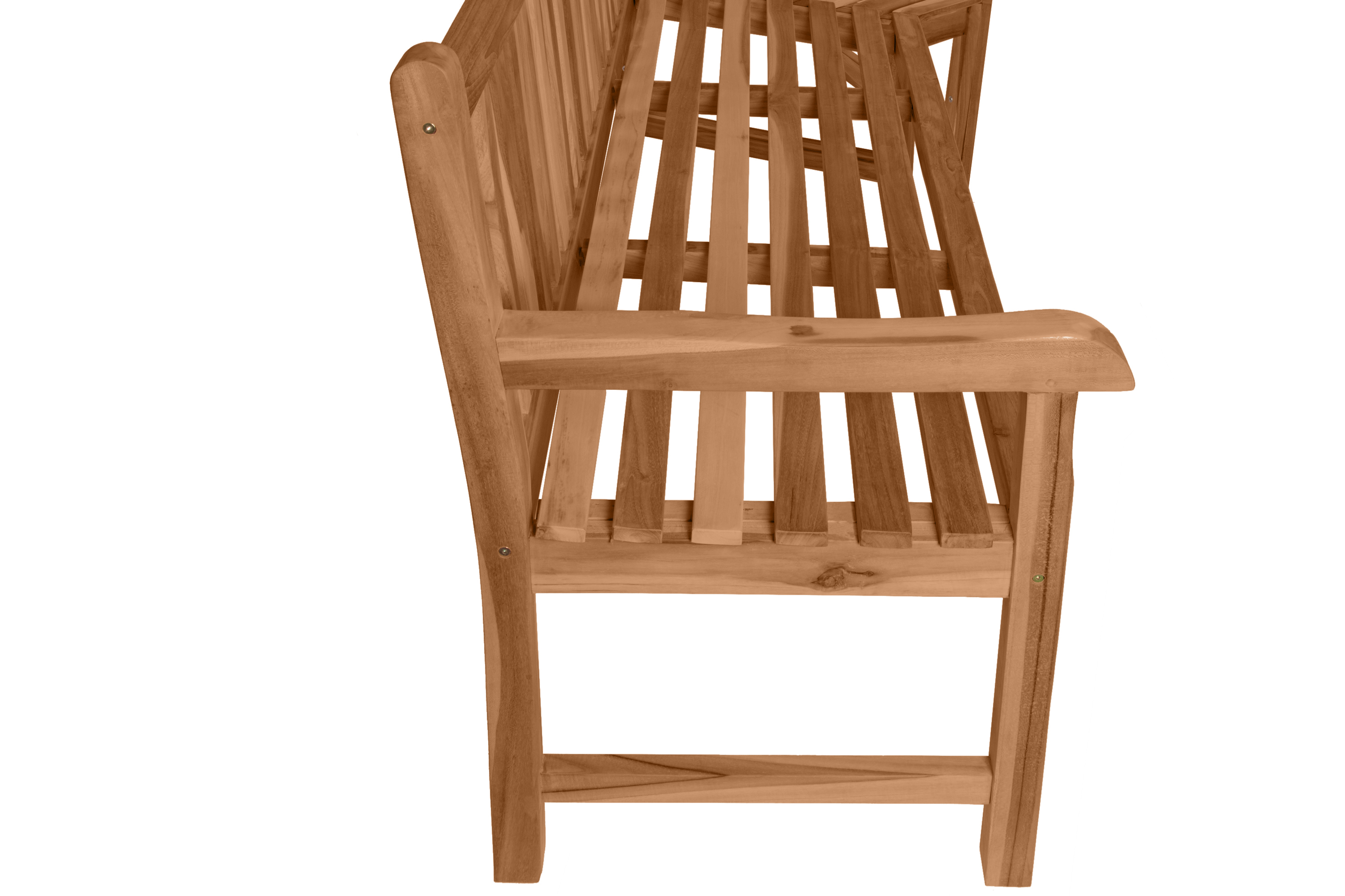Gartenbank Eckbank 210 x 210 cm Teak-Holz Highline FELIA