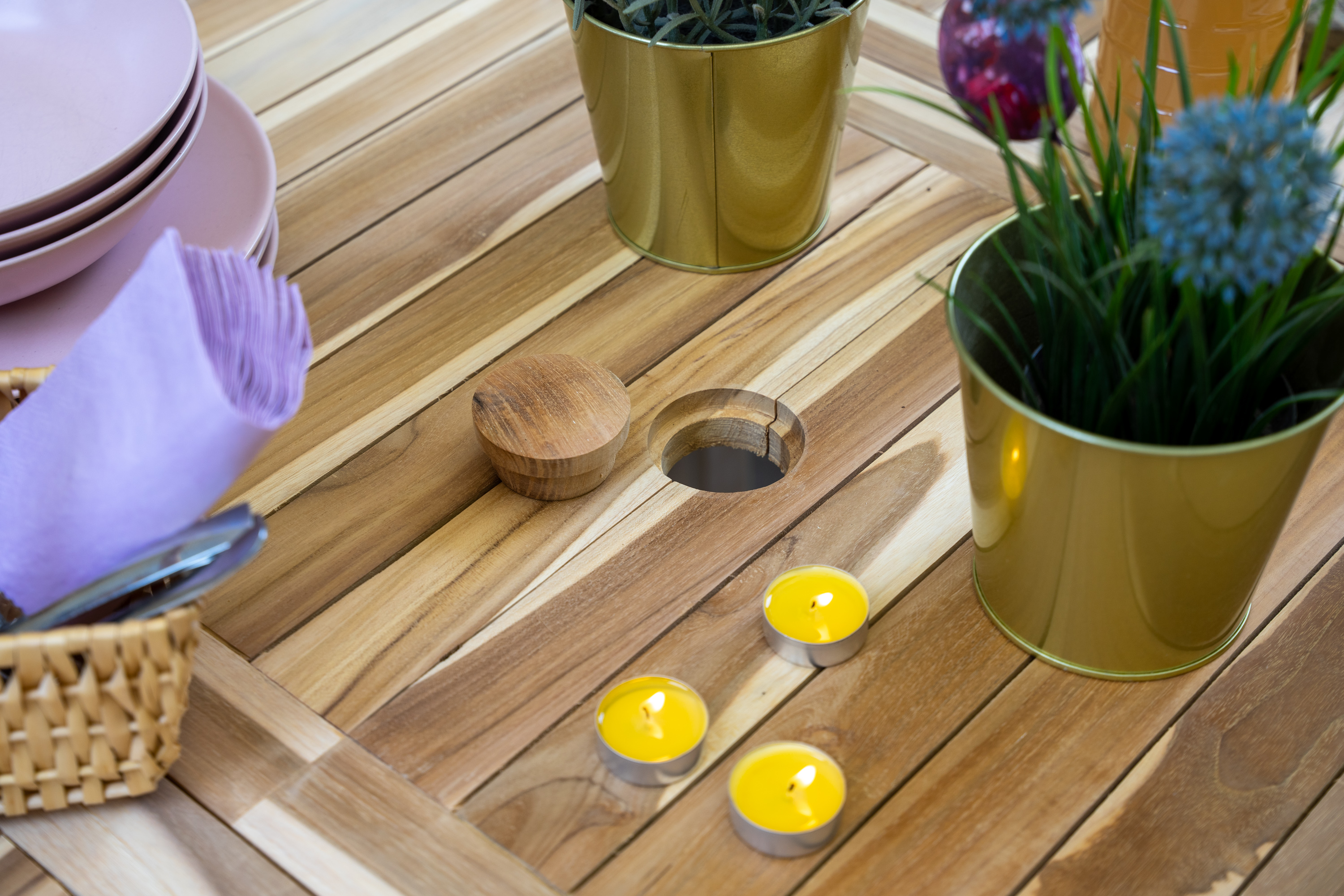 Gartenmöbel Set 4tlg mit Eckbank Teak Gartentisch ausziehbar 120-170 cm MADERA/CARACAS