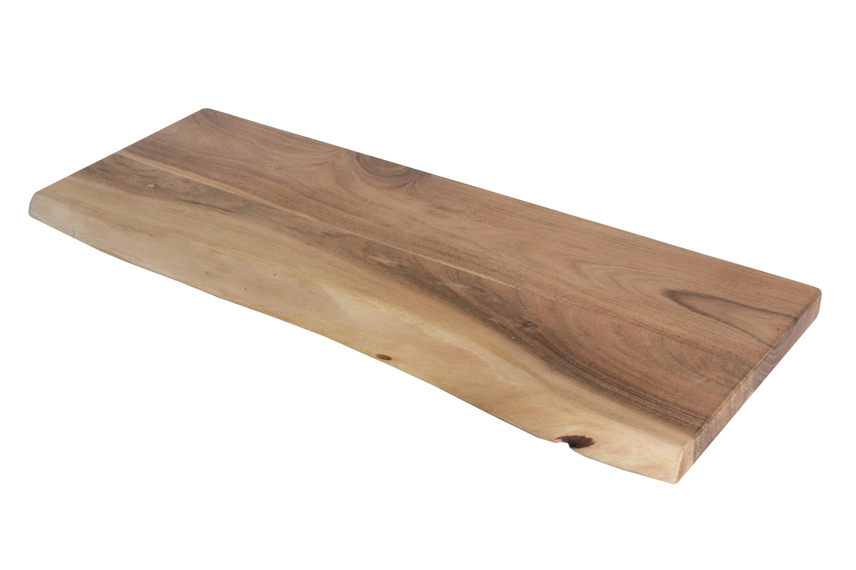 Steckboard mit Baumkante Wandregal Akazie massiv naturfarben lackiert 70 x 20 Amanda