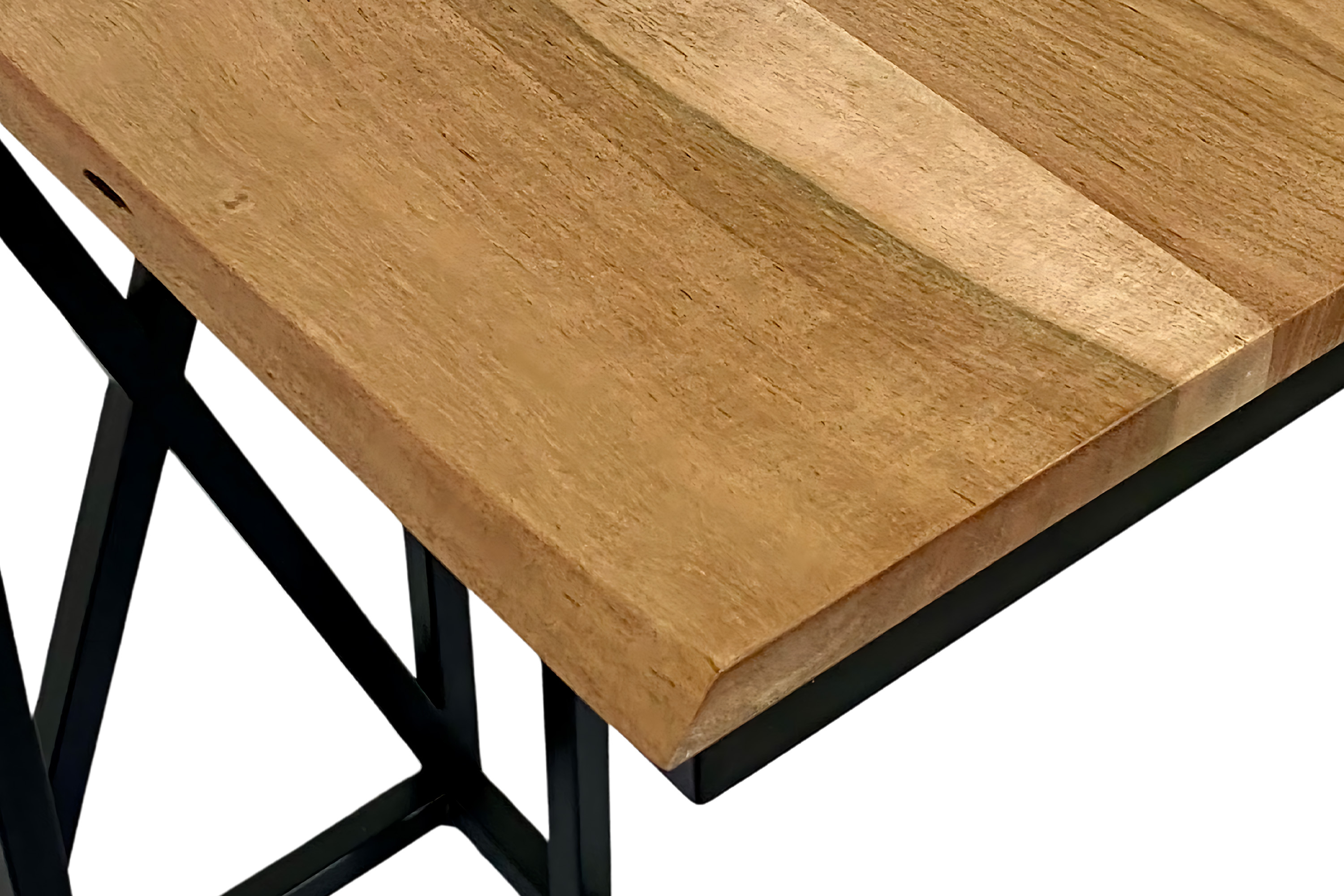 Beistelltisch Laptoptisch massiv natur 47,5x27x67,5 cm Akazie schwarz GRANADA