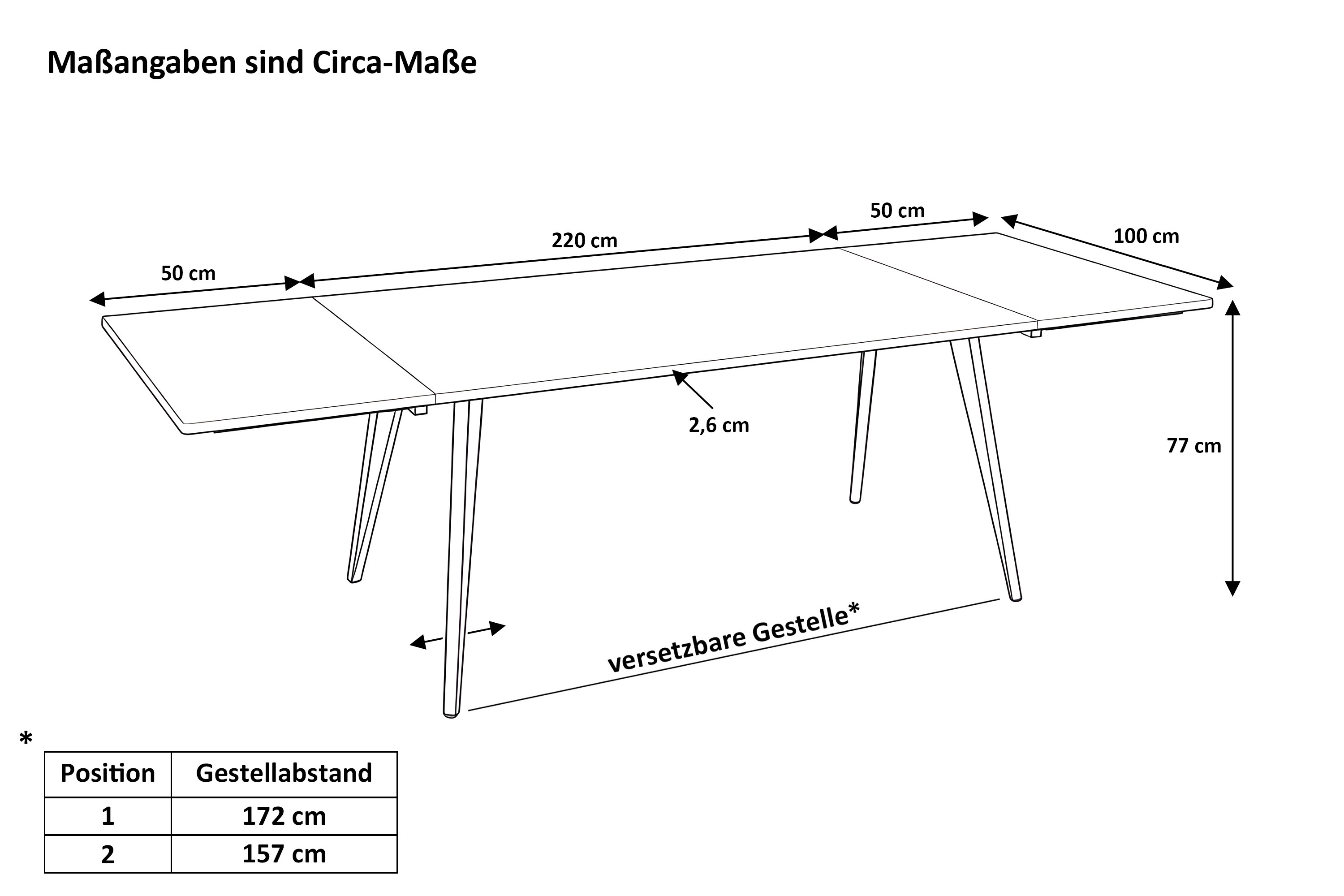 Esstisch Baumkante Akazie natur 220(320)x100 Ansteckplatten Vierfuß-Gestell schwarz AVINO