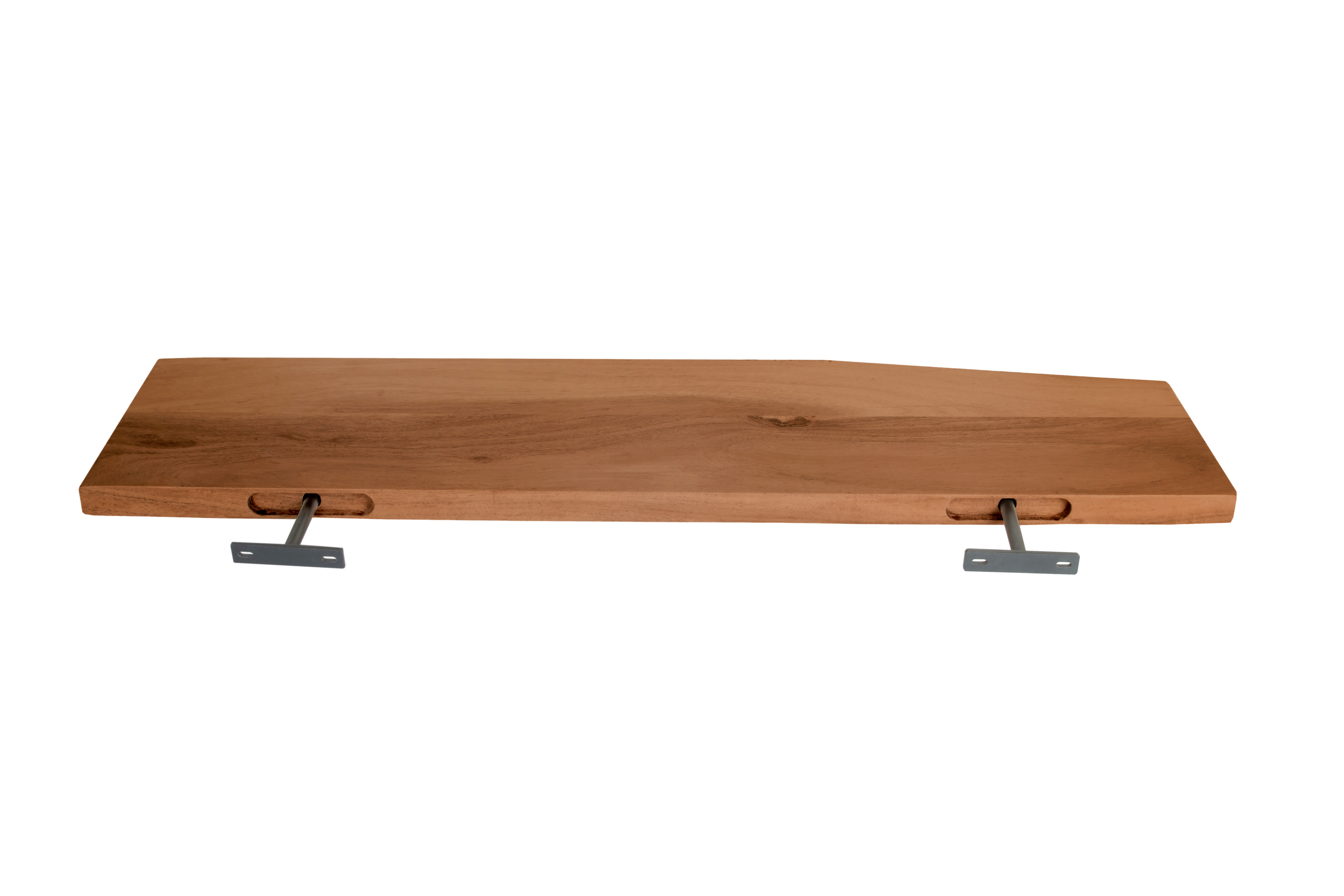 Steckboard mit Baumkante Wandregal Akazie massiv nussbaum lackiert 90 x 20 Amanda