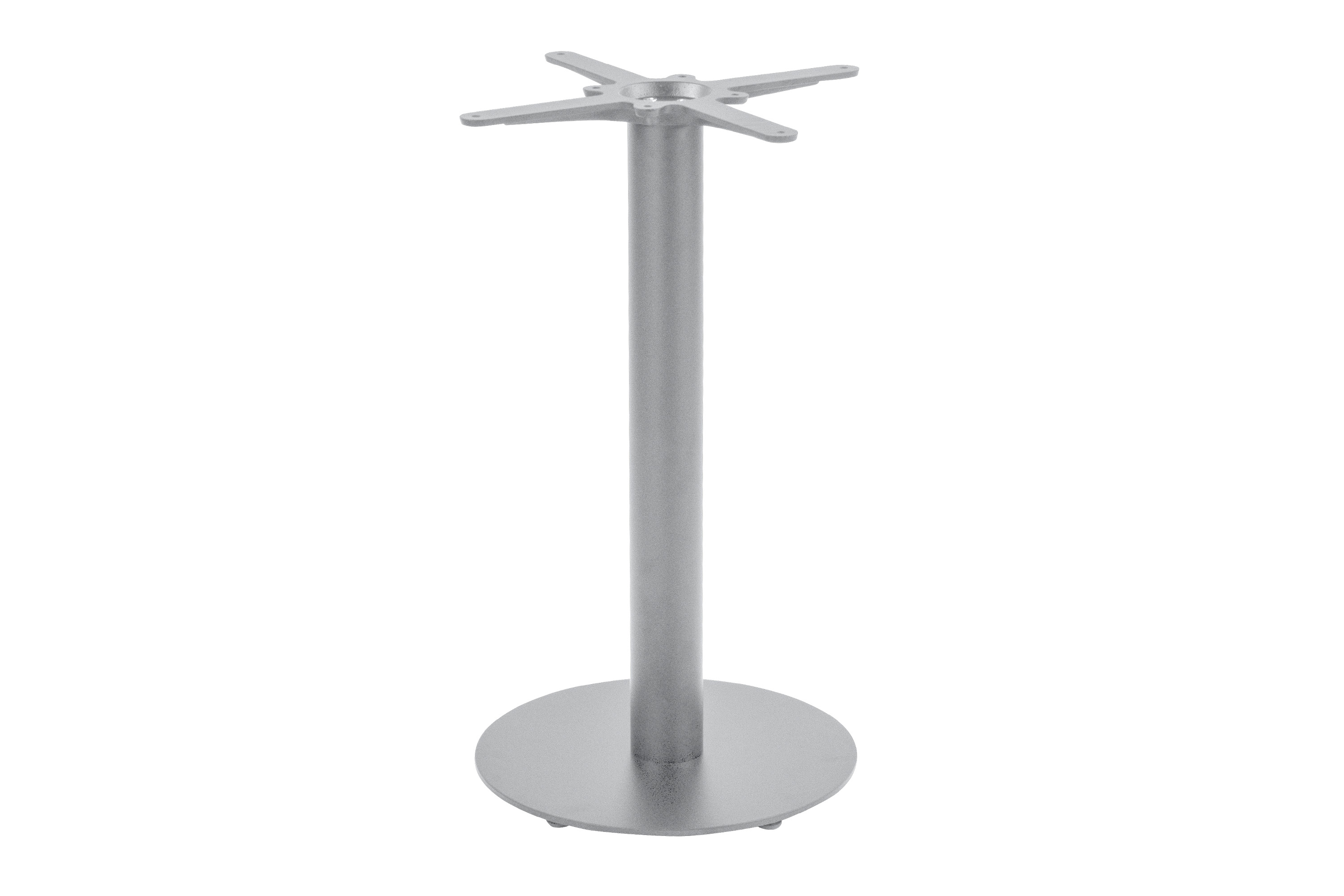 Tischgestell Bistrotische & Esstische Standfuß rund Einzelsäule 50x50x72 cm silber