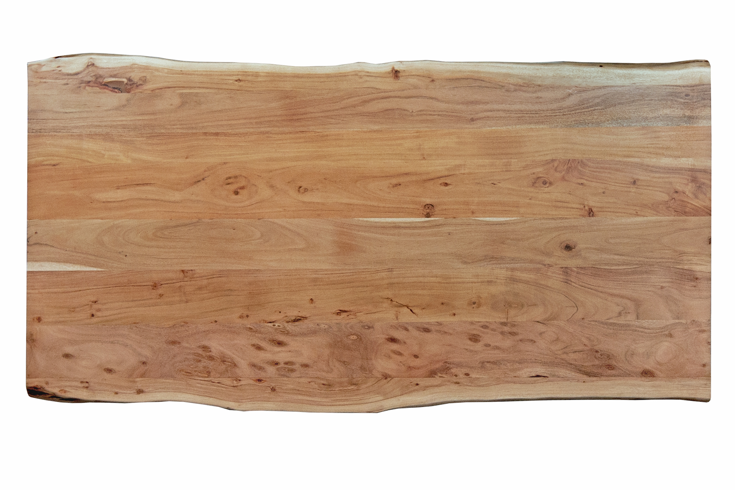 Esstisch Baumkante massiv Akazie Natur 280 x 120 U-Gestell silber CALI