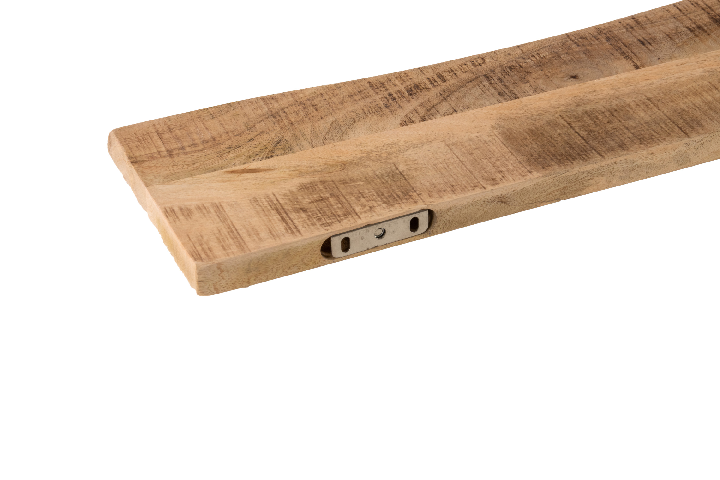 Steckboard mit Baumkante Wandregal Mango rough lackiert 130 x 20 Amanda