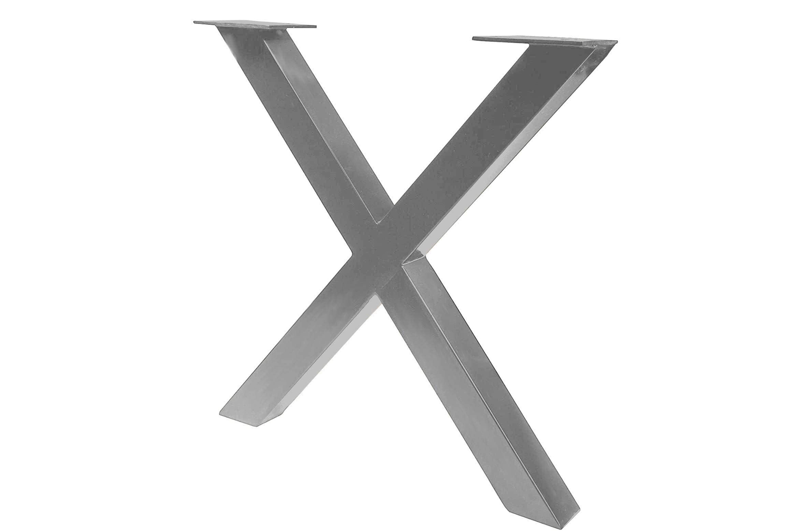  Esstisch Baumkante massiv Akazie natur 220 x 100 silber X-Gestell XEREZ
