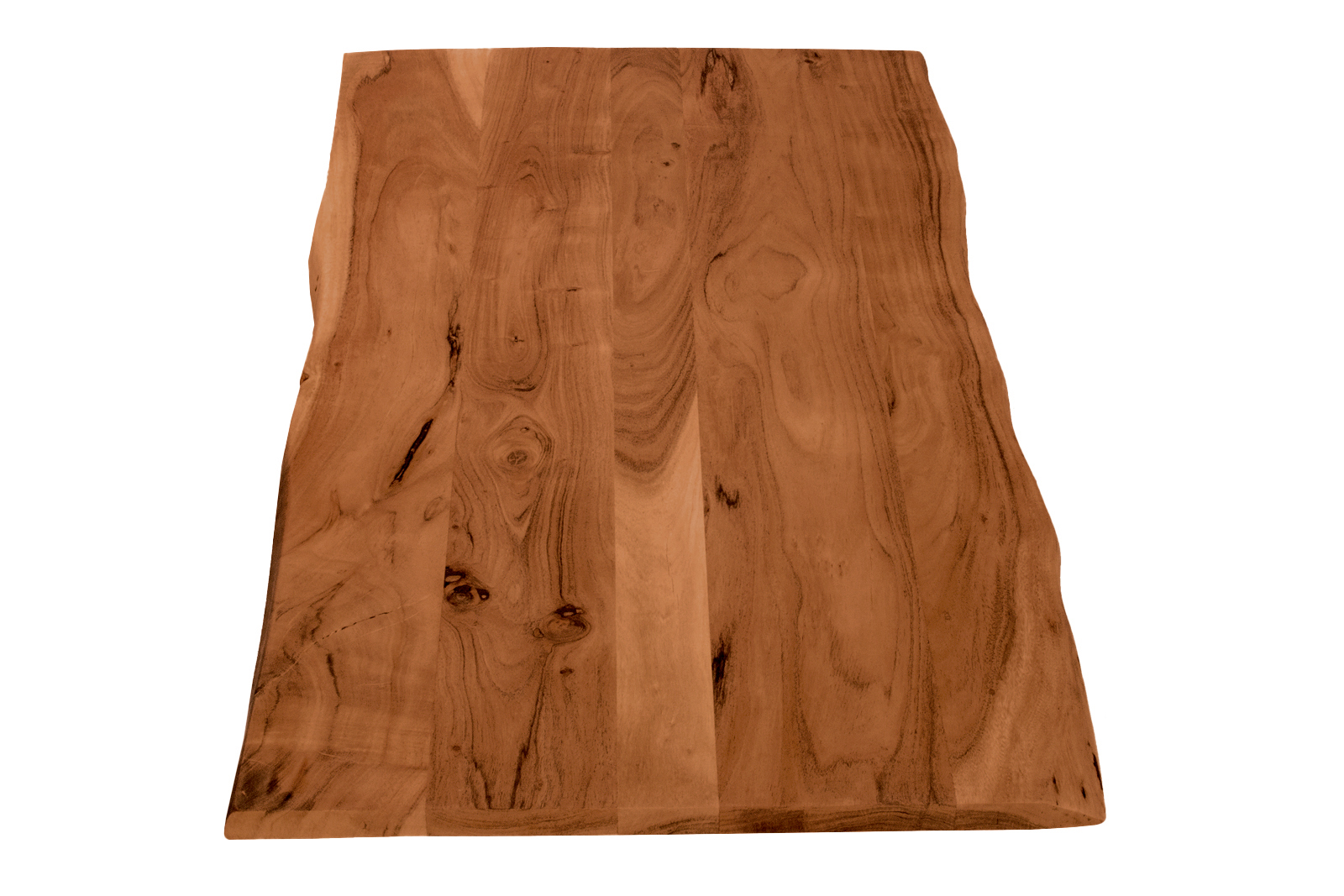 Tischplatte Baumkante Akazie Nuss 120 x 60 cm CURT