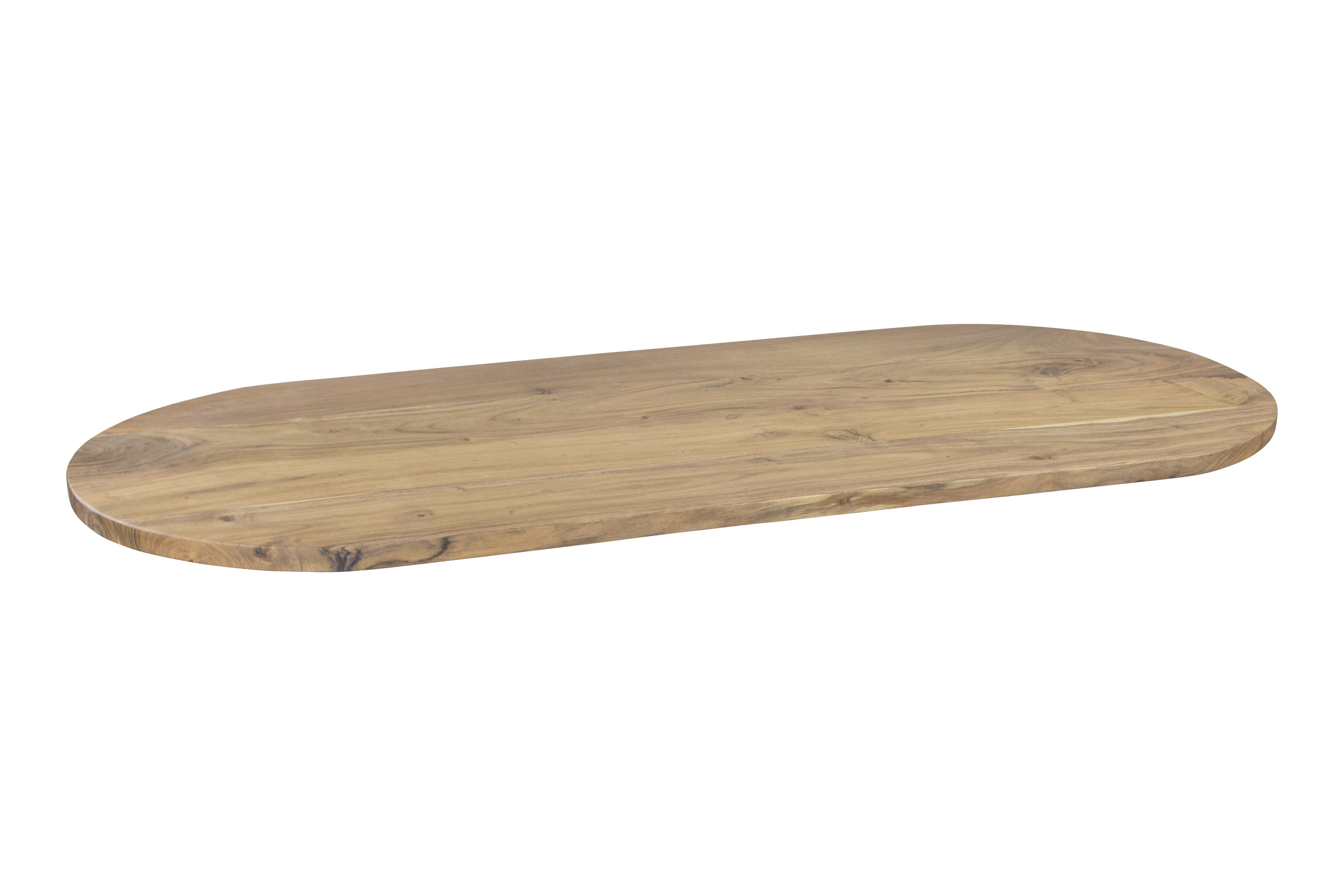 Tischplatte oval Akazie Natur 140 x 60 cm EMILIAN