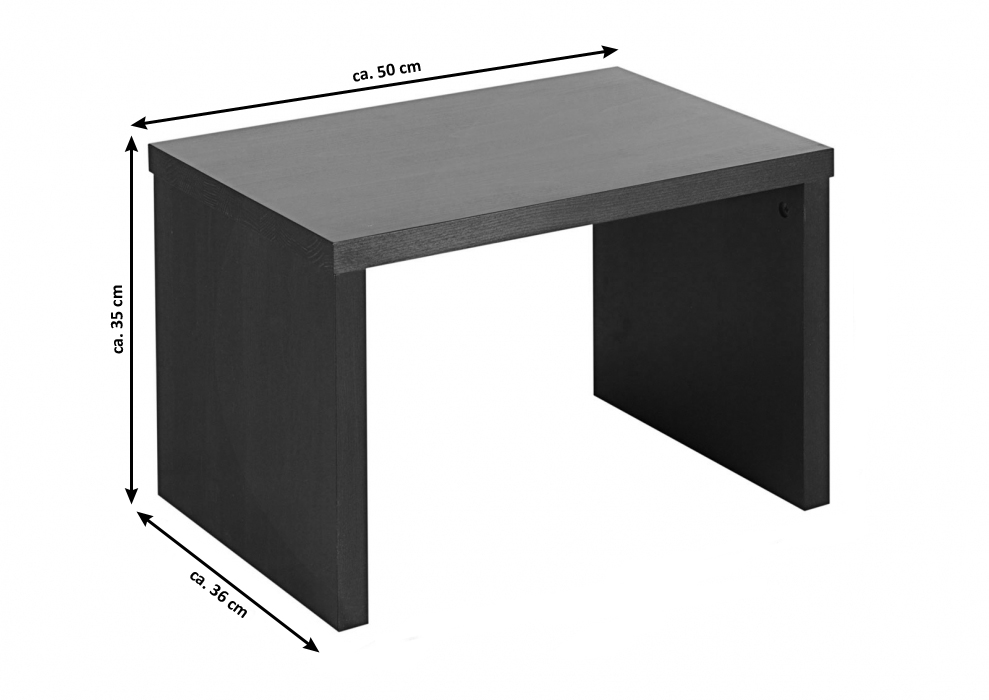 Nachtkonsole 50 x 36 cm Holz Buche wenge BEN 1