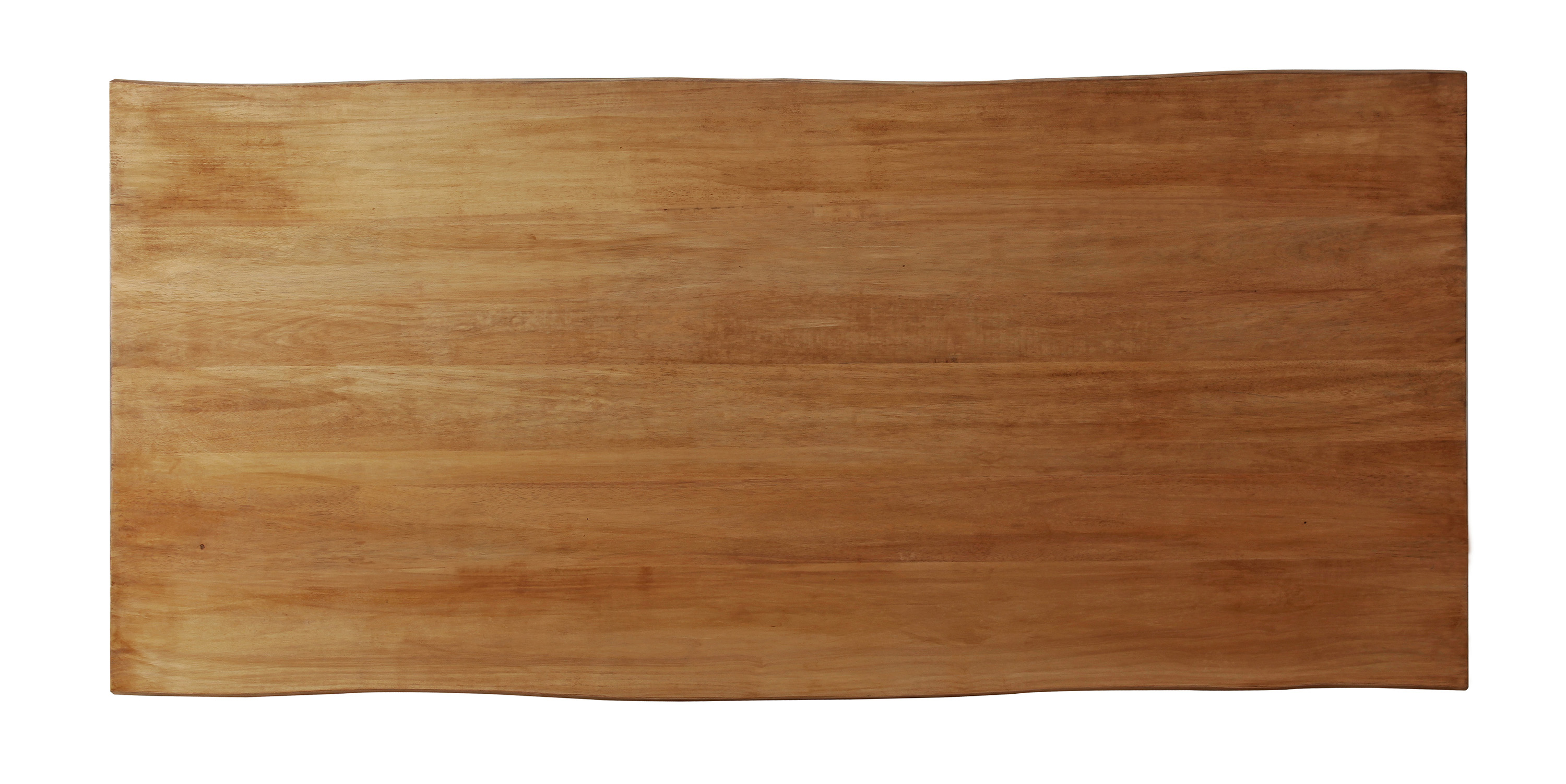 Baumkantentisch Hevea massiv eichefarben 140 x 80 cm U-Gestell schwarz MAILO