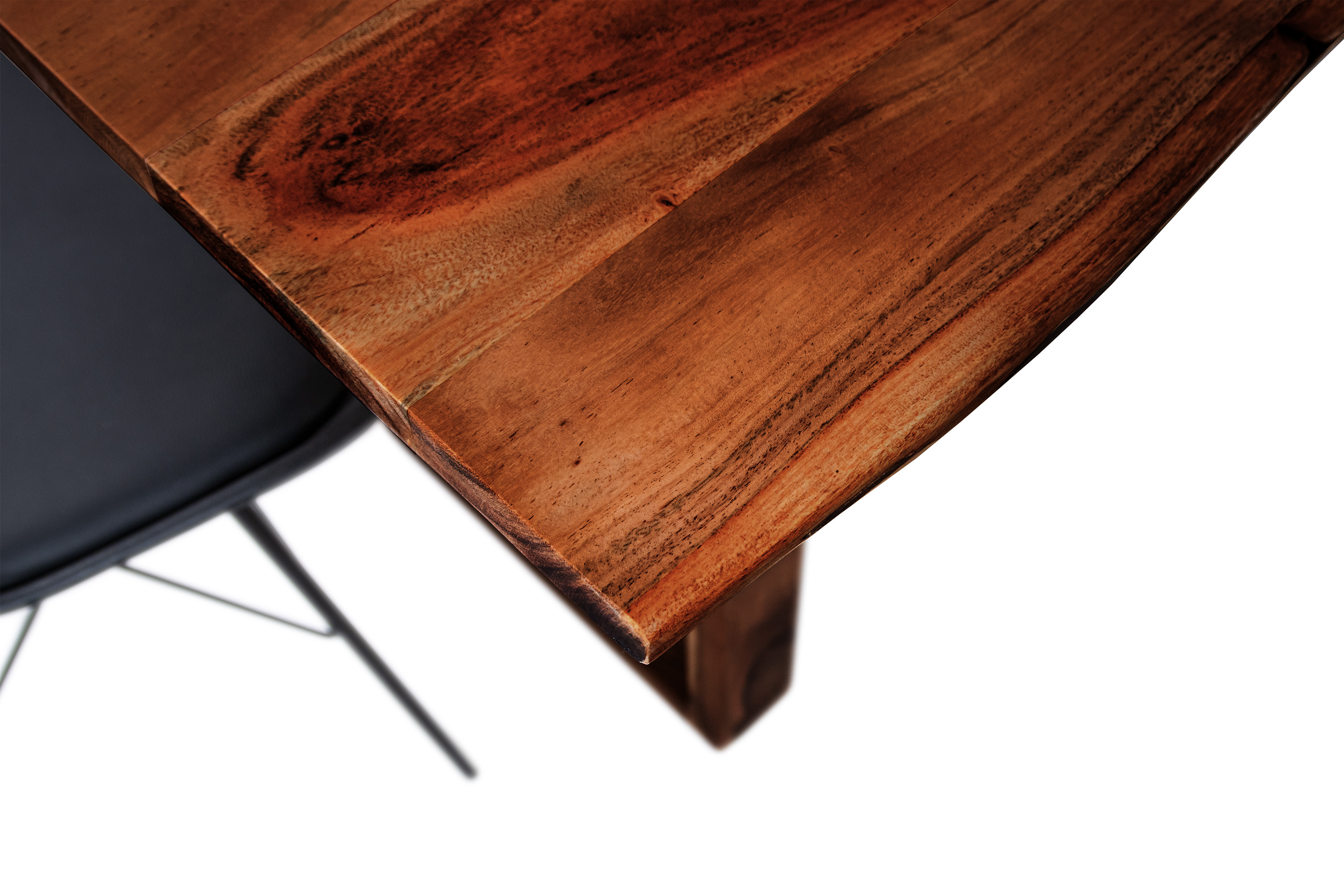 Esstisch Baumkante massiv Akazie nussbaum 260 x 100 cm U-Gestell Holz nussbaum GRAZ