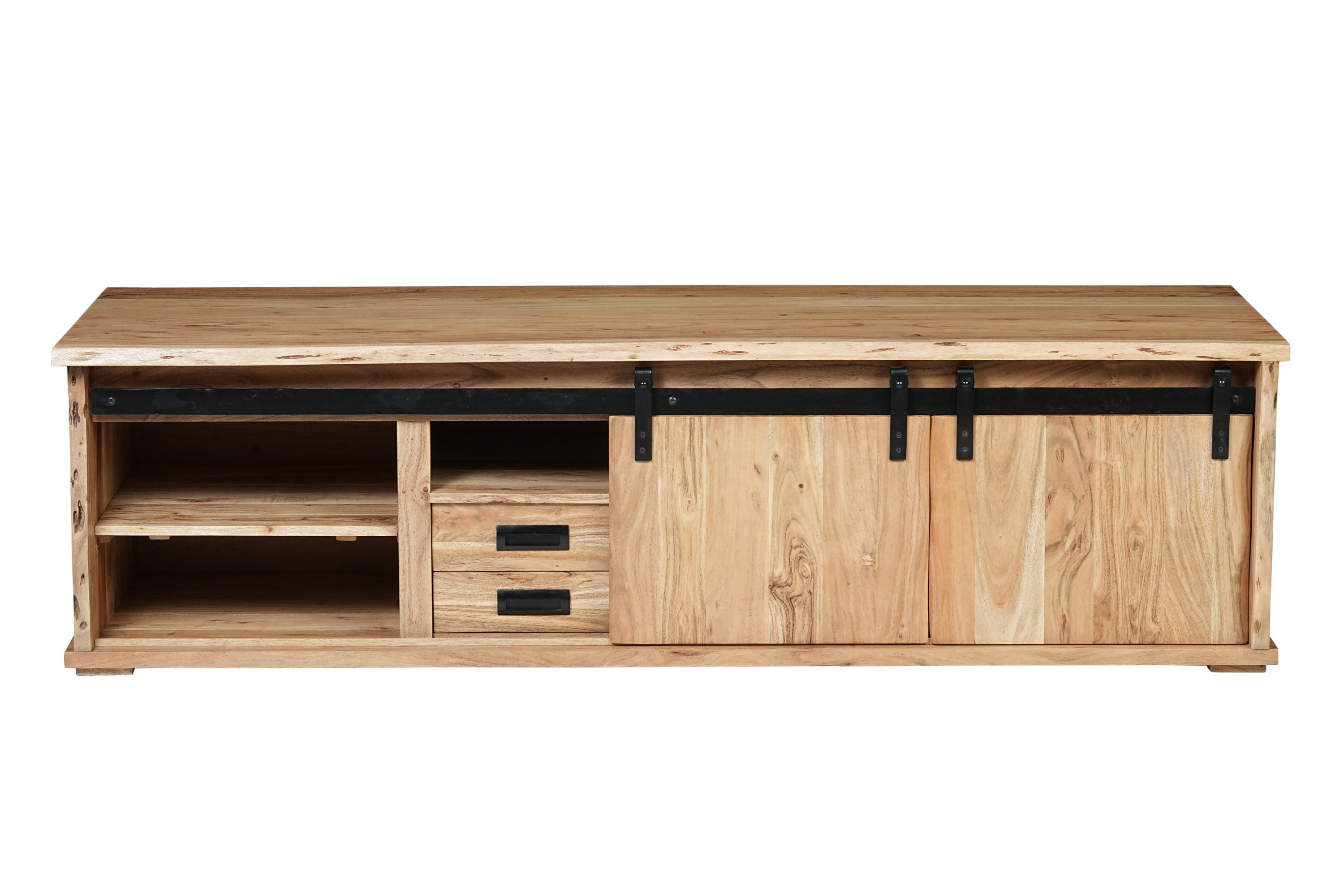 Lowboard Baumkante 180 x 55 x 50 cm Akazienholz massiv naturfarben LIAN I