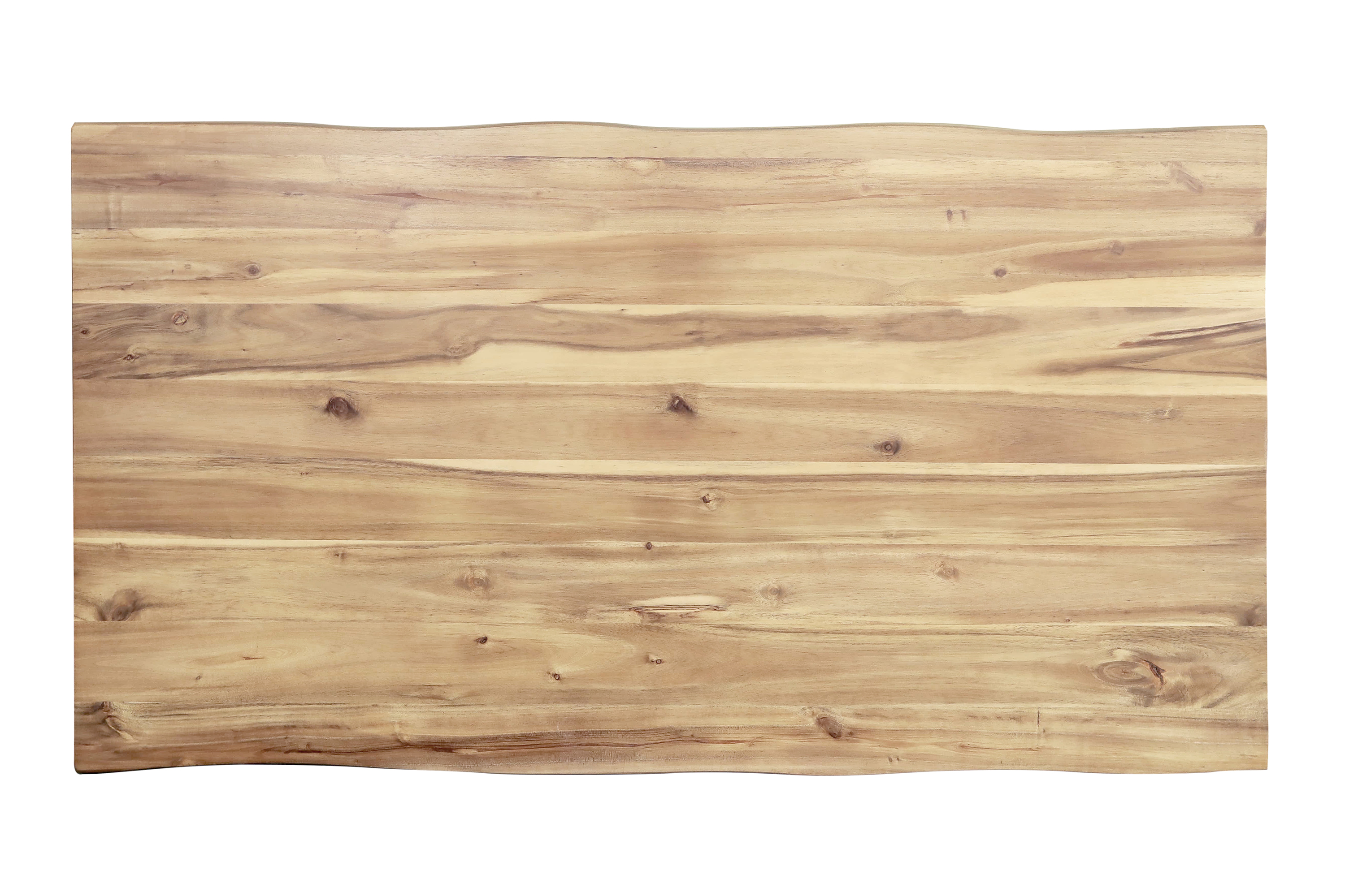 Couchtisch Baumkante 115 x 65 cm Akazie massiv + naturfarben lackiert schwarz PATRICK