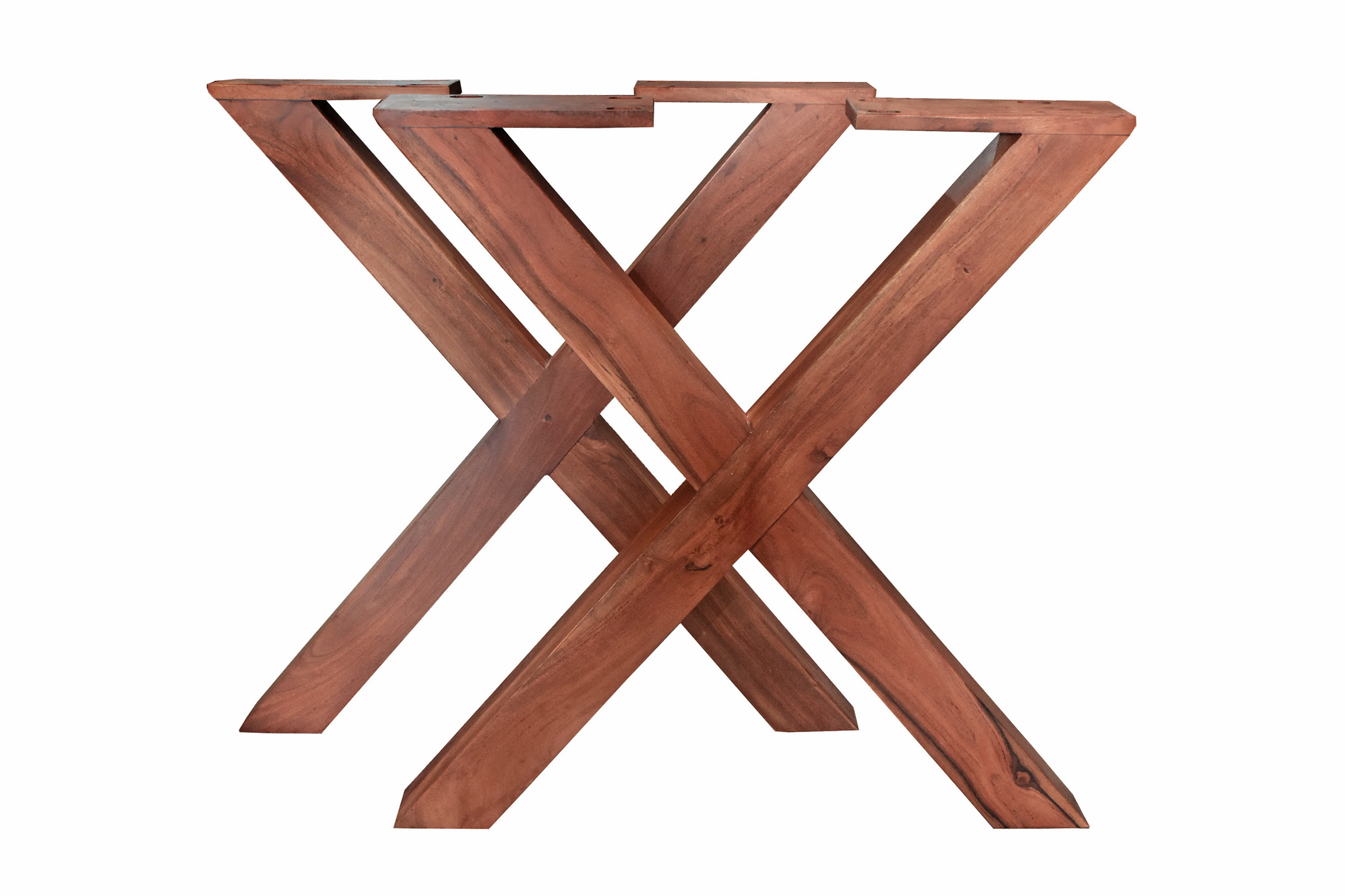 Esstisch Akazie nussbaumfarben 140 x 80 cm X-Holzgestell MURCIA